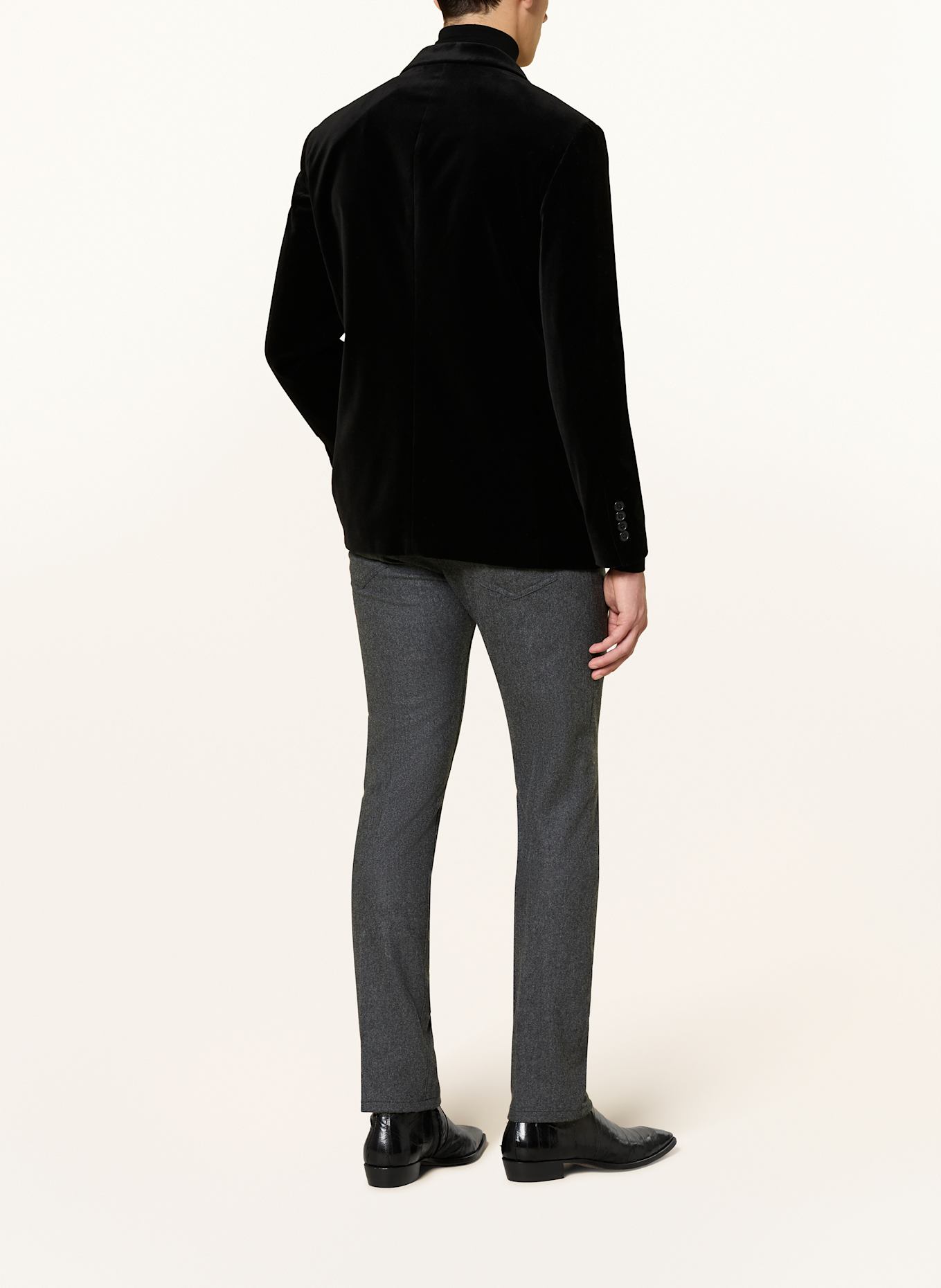 POLO RALPH LAUREN Sakko Modern Fit aus Samt: SCHWARZ