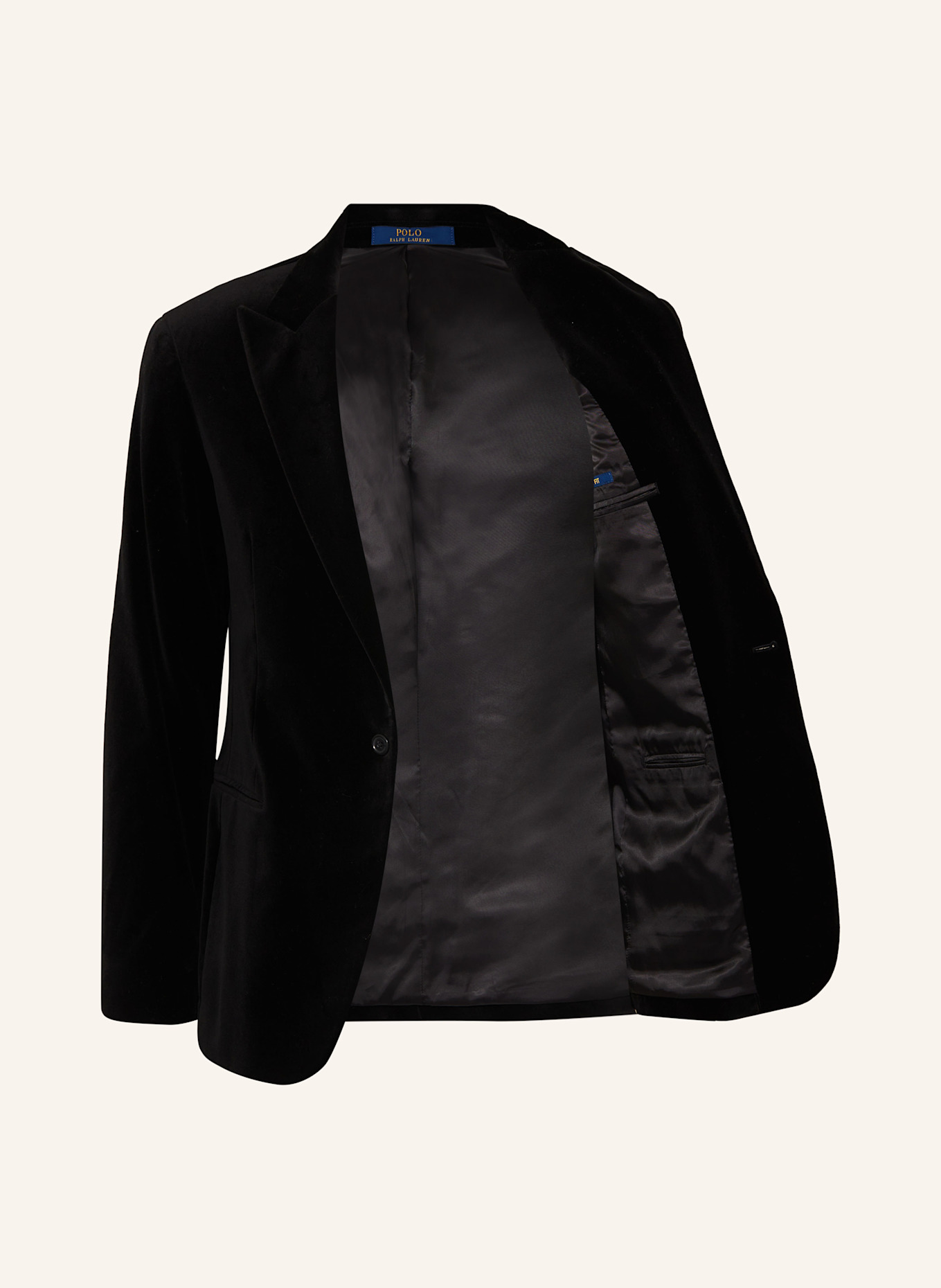 POLO RALPH LAUREN Sakko Modern Fit aus Samt: SCHWARZ
