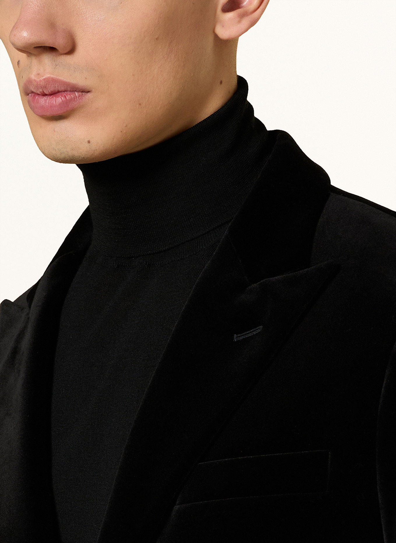 POLO RALPH LAUREN Sakko Modern Fit aus Samt: SCHWARZ