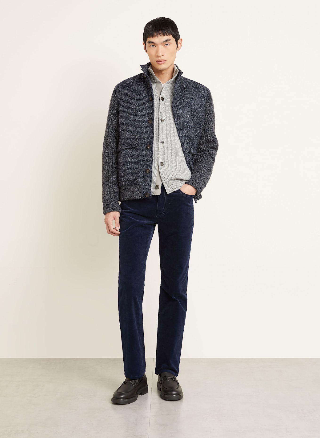 AGNONA Cordhose Regular Fit: BLAU