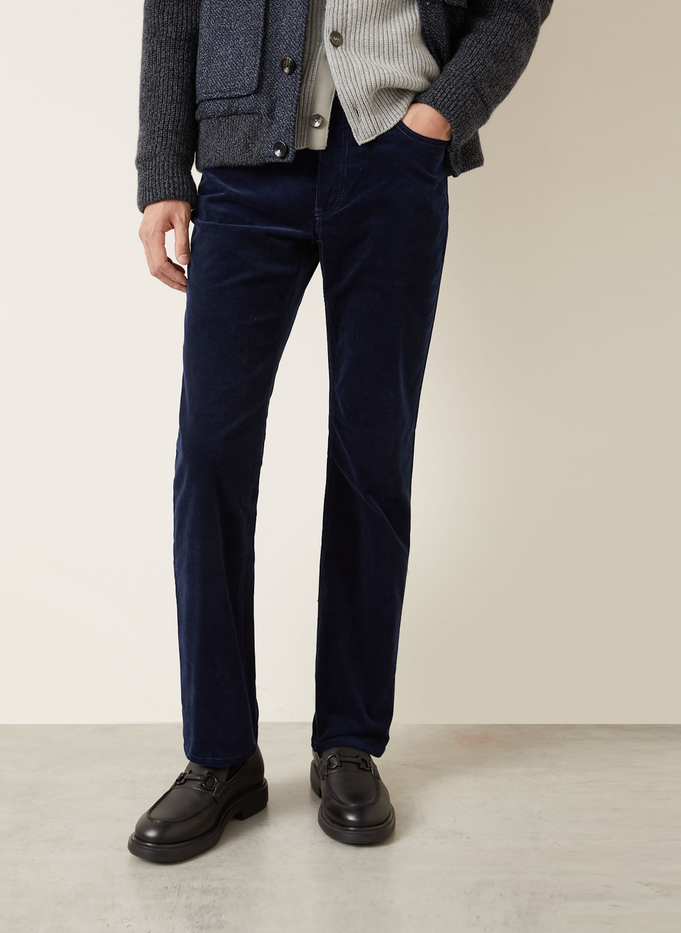 AGNONA Cordhose Regular Fit: BLAU