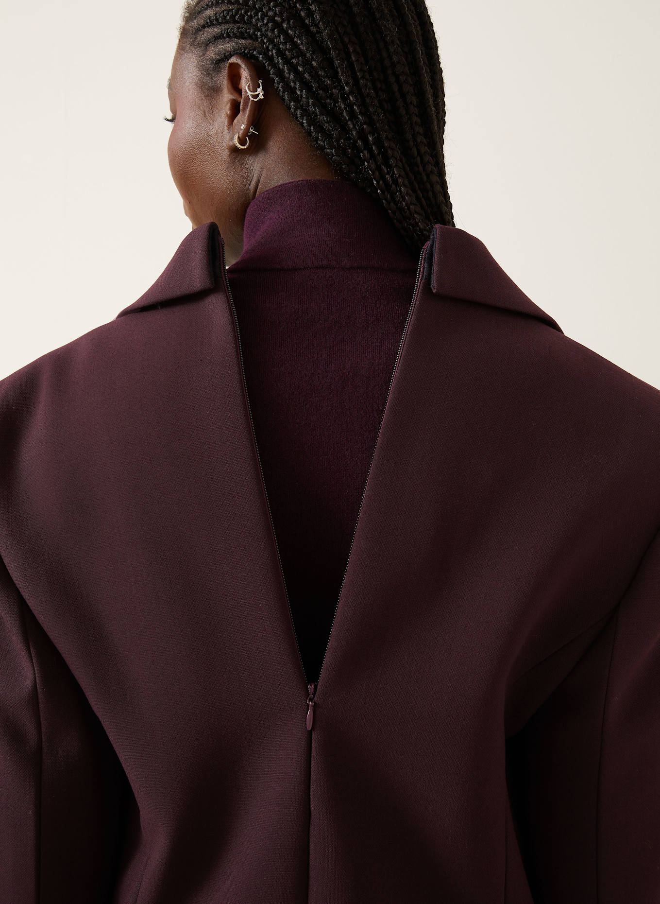 VICTORIA BECKHAM Longblazer: DUNKELROT