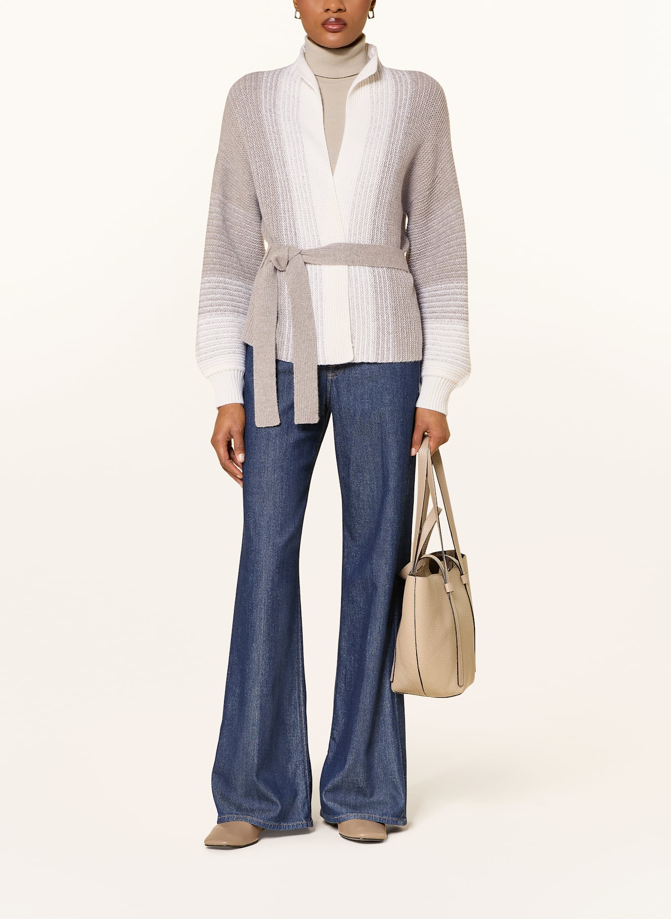 FTC CASHMERE Cashmere-Strickhülle: BEIGE / ECRU