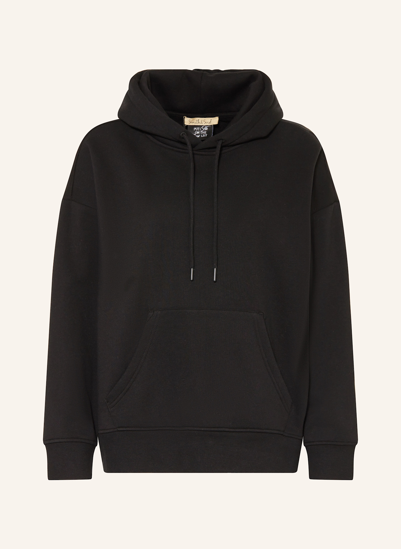 Smith & Soul Hoodie mit Pailletten: SCHWARZ