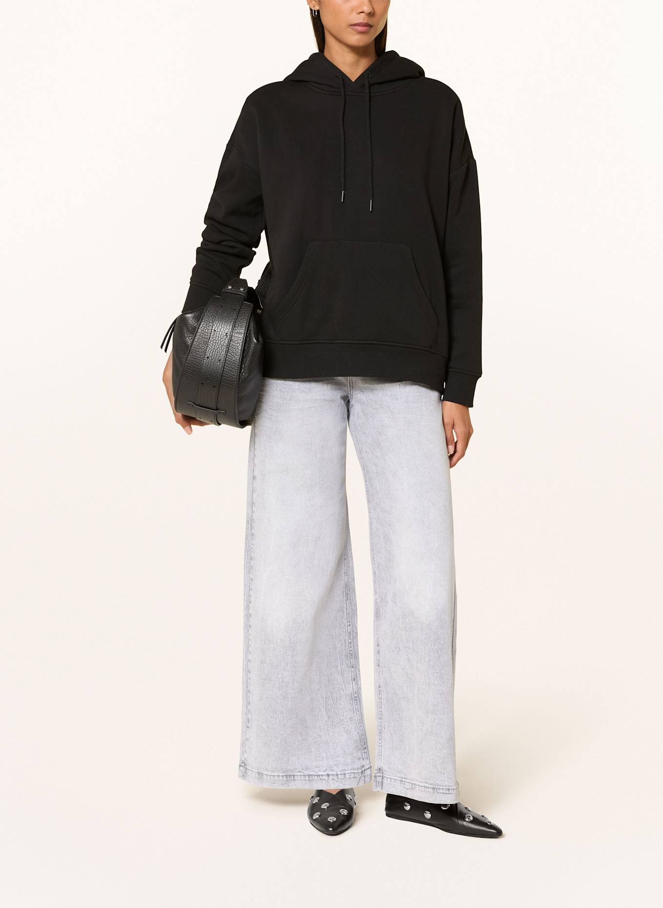 Smith & Soul Hoodie mit Pailletten: SCHWARZ