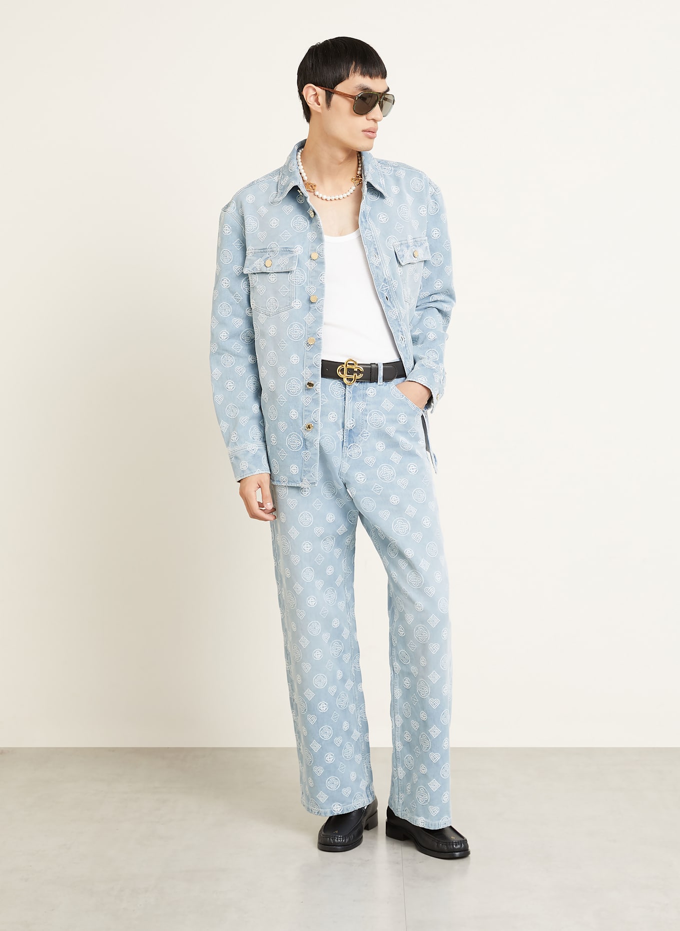 Casablanca Jeanshemd Comfort Fit: HELLBLAU