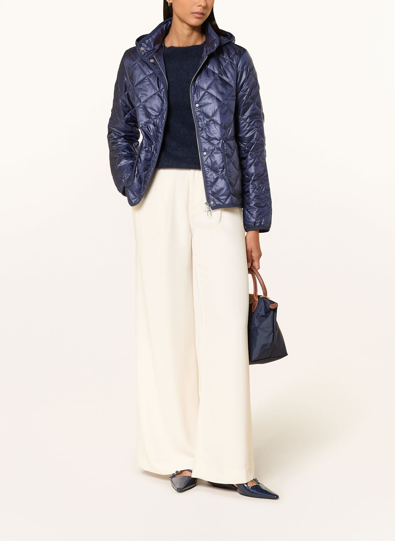 darling harbour Kurtka pikowana z odpinanym kapturem: GRANATOWY