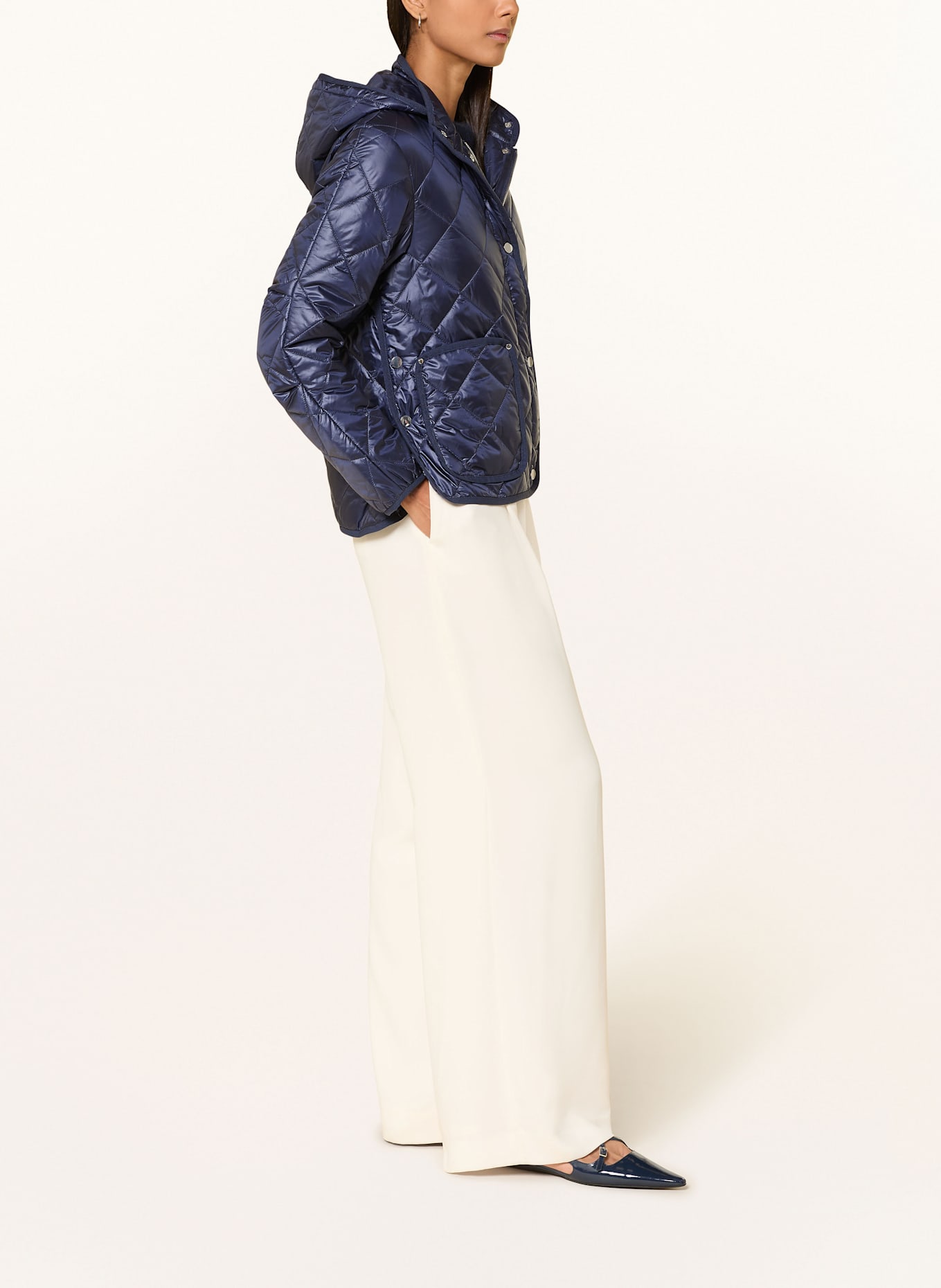 darling harbour Kurtka pikowana z odpinanym kapturem: GRANATOWY