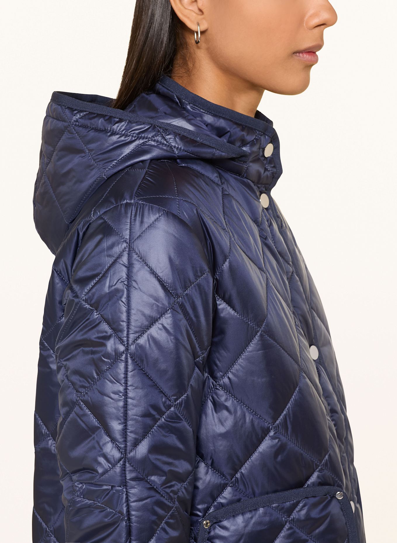 darling harbour Kurtka pikowana z odpinanym kapturem: GRANATOWY