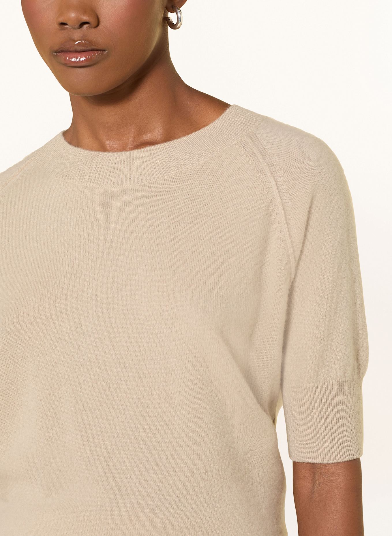 BOSS Strickshirt FAVLOVA aus Cashmere: BEIGE