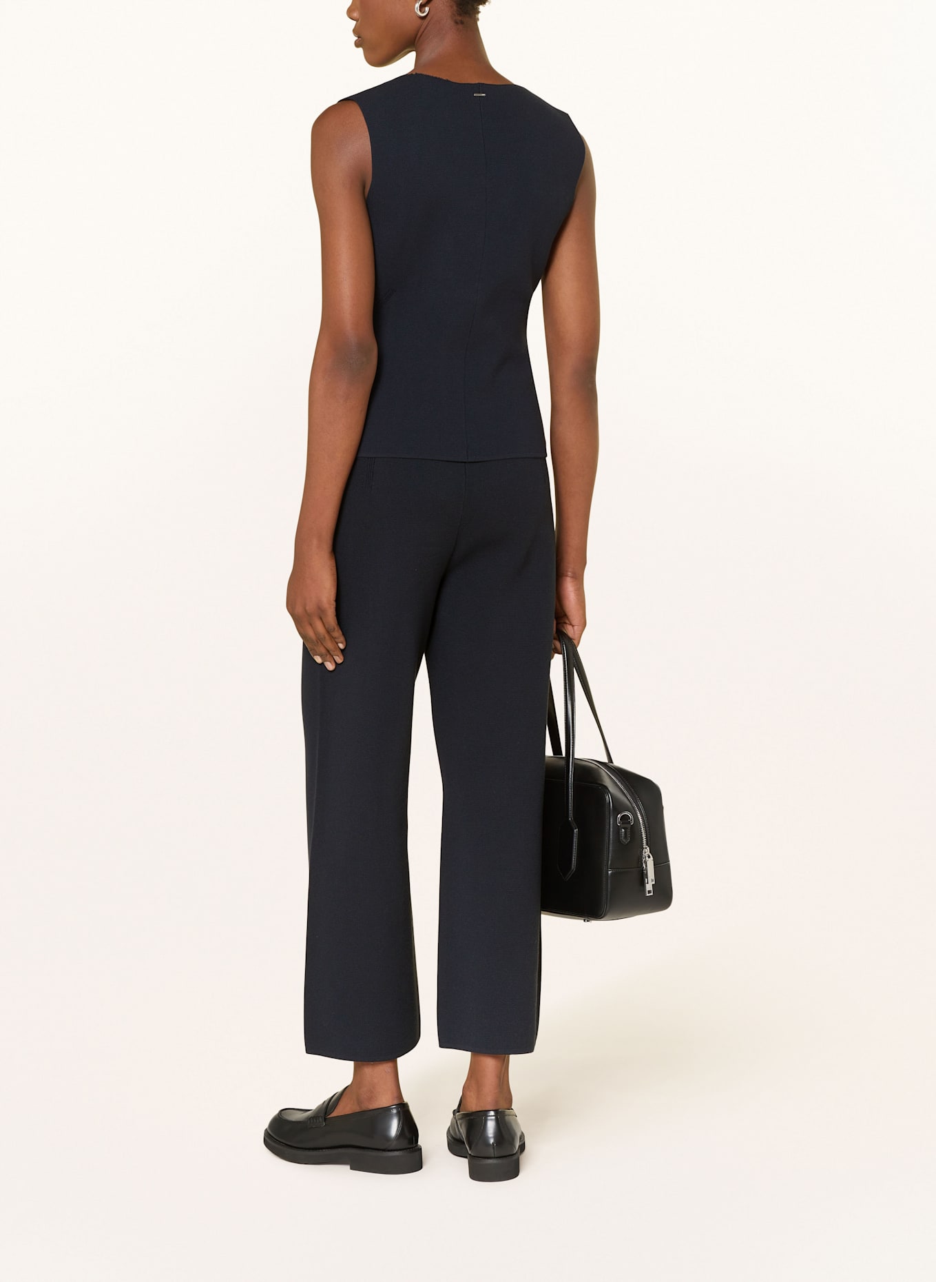 BOSS Marlenehose FALLEGRA: DUNKELBLAU