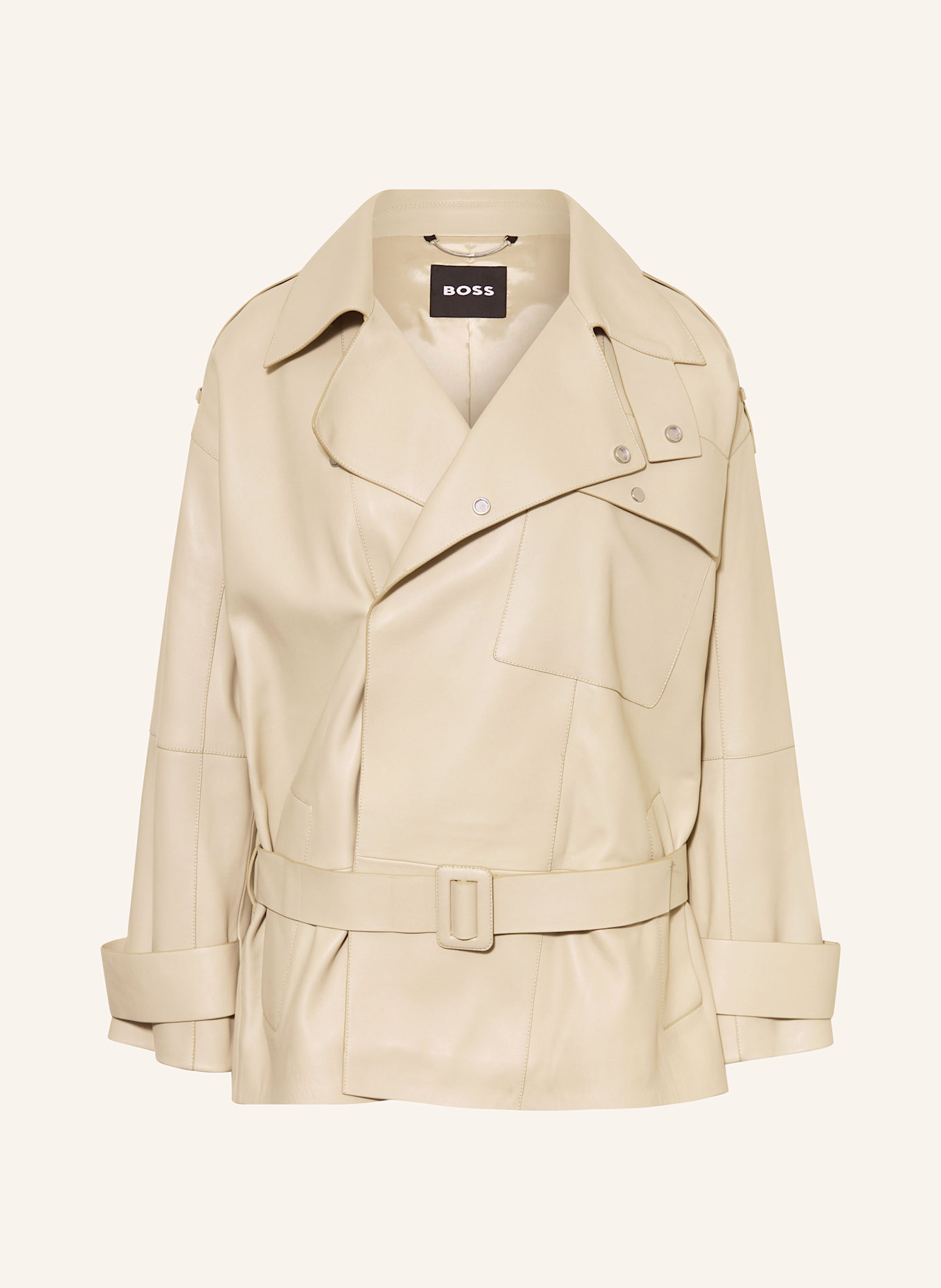 BOSS Lederjacke SATILA: CREME