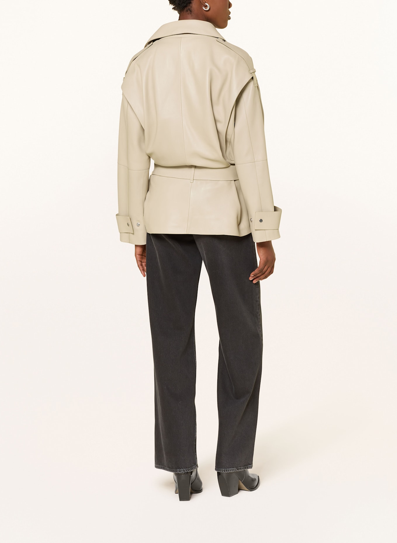 BOSS Lederjacke SATILA: CREME