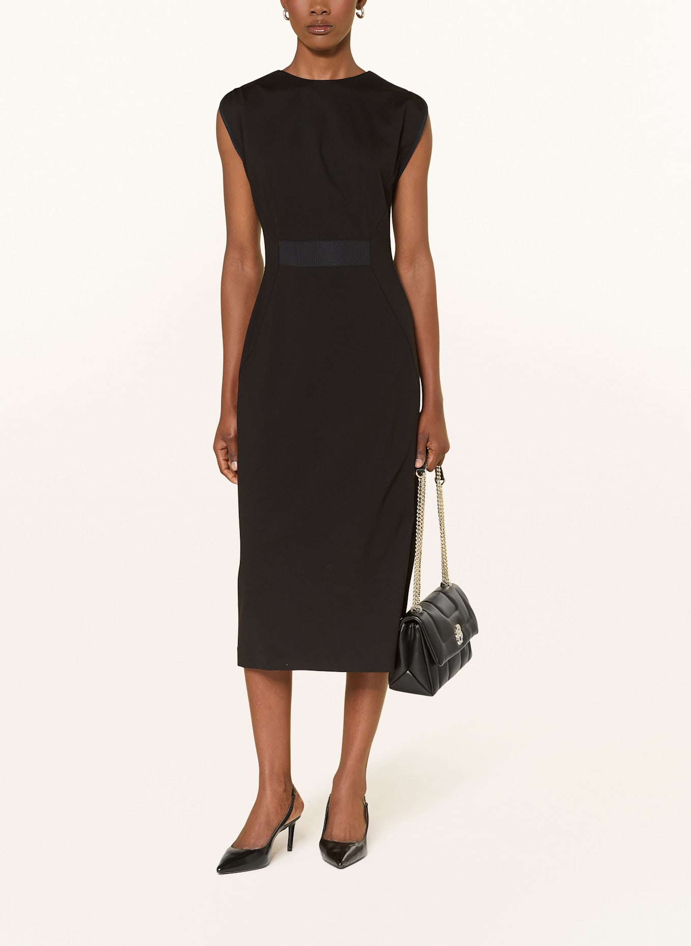 BOSS Etuikleid DETIRA aus Jersey: SCHWARZ