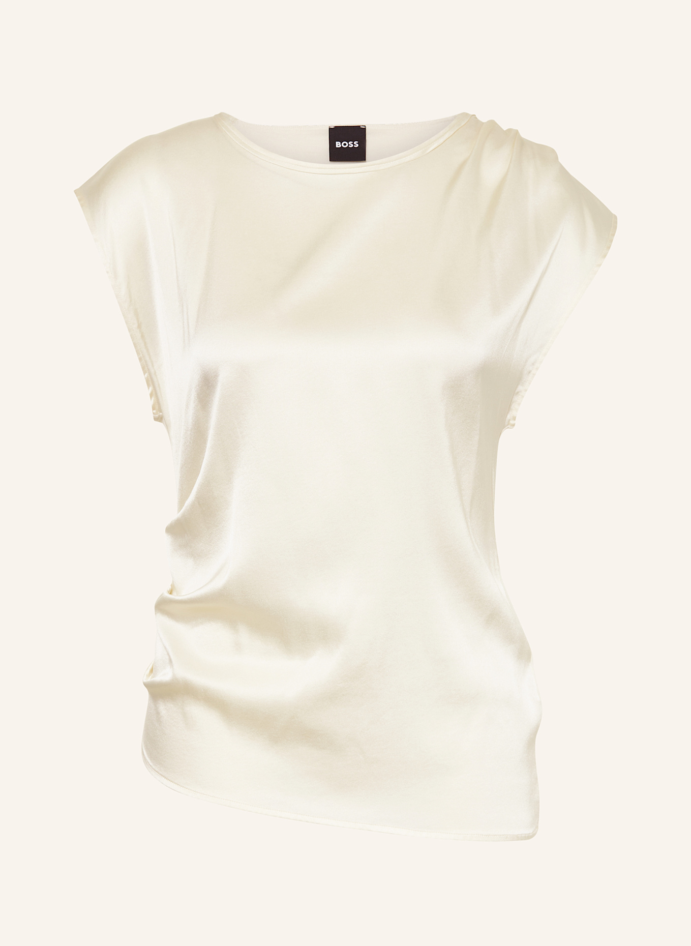 BOSS Blusenshirt ETOGA im Materialmix: ECRU