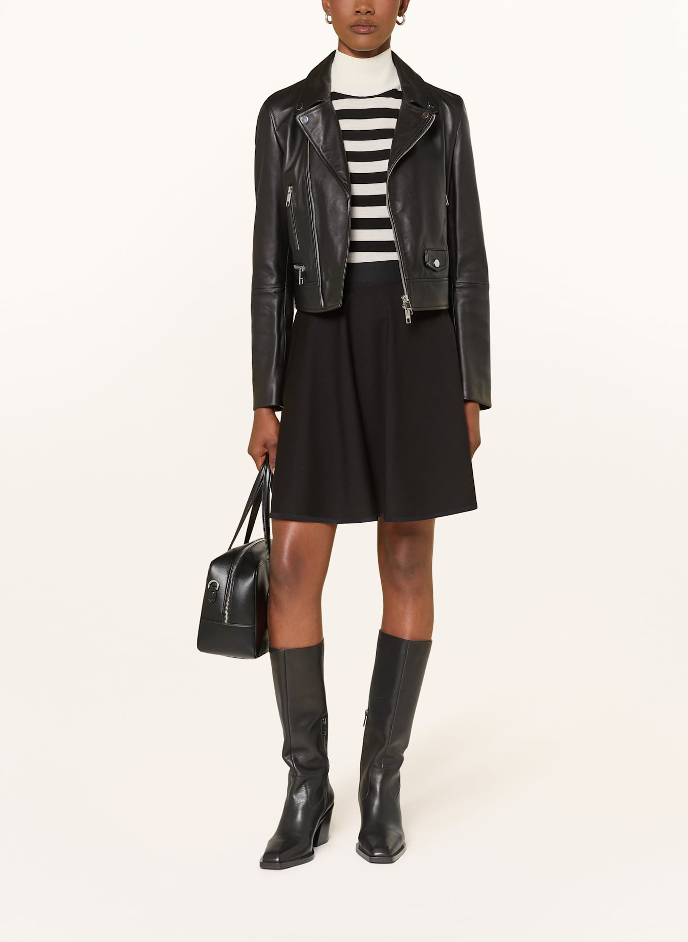 BOSS Spódnica z dżerseju VETIRA: CZARNY