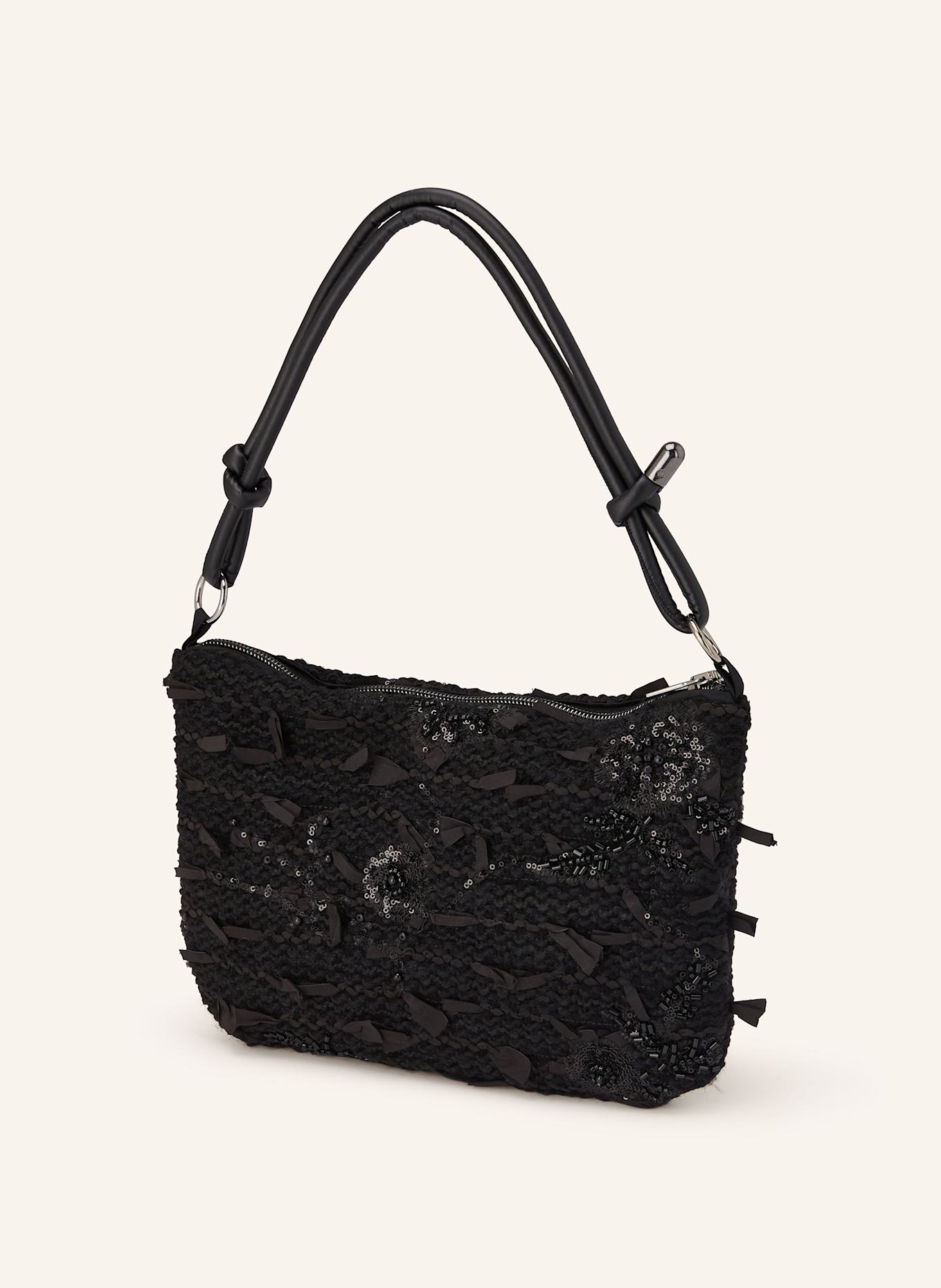 LUISA CERANO Handtasche mit Pailletten: SCHWARZ