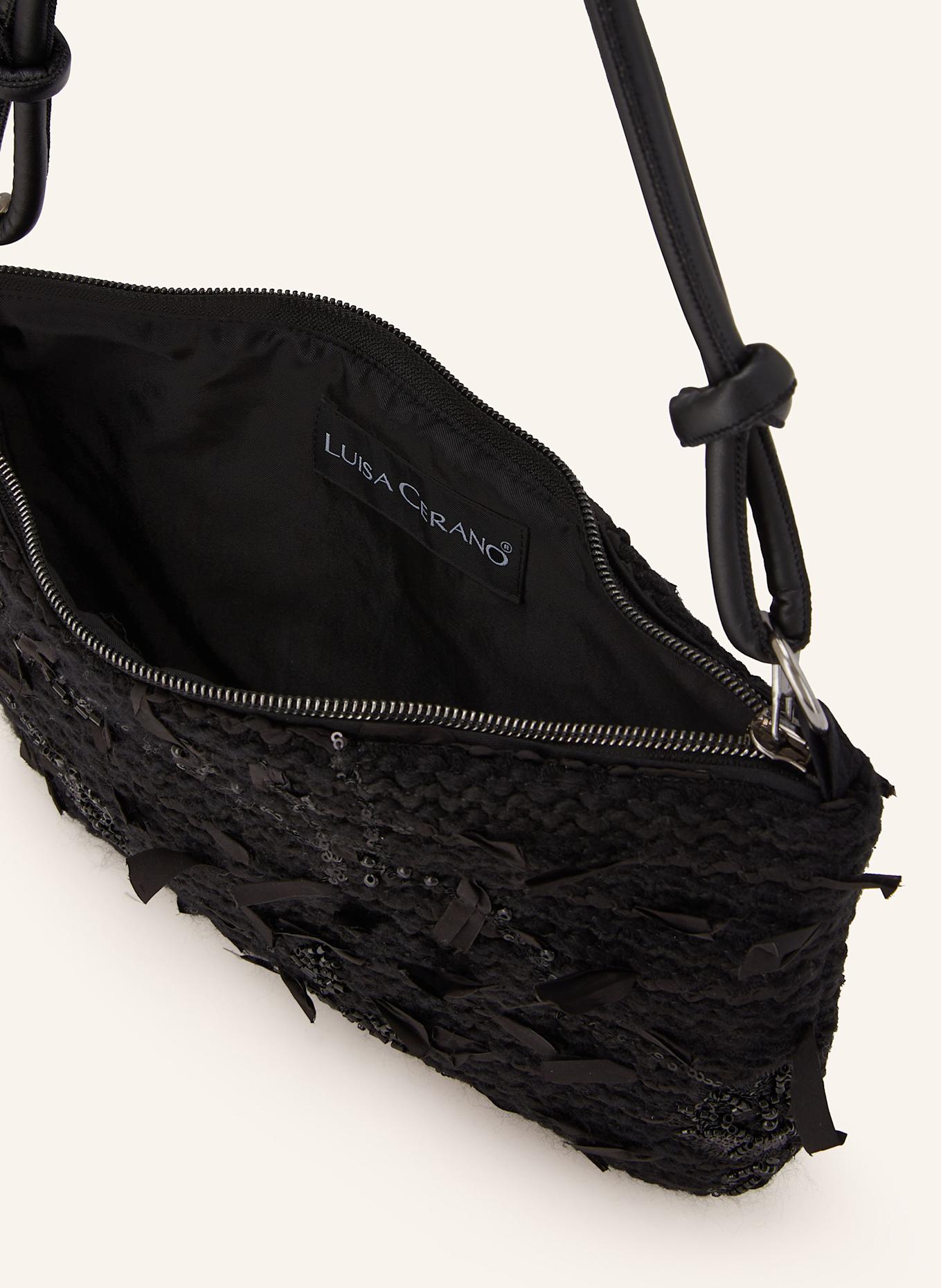 LUISA CERANO Handtasche mit Pailletten: SCHWARZ