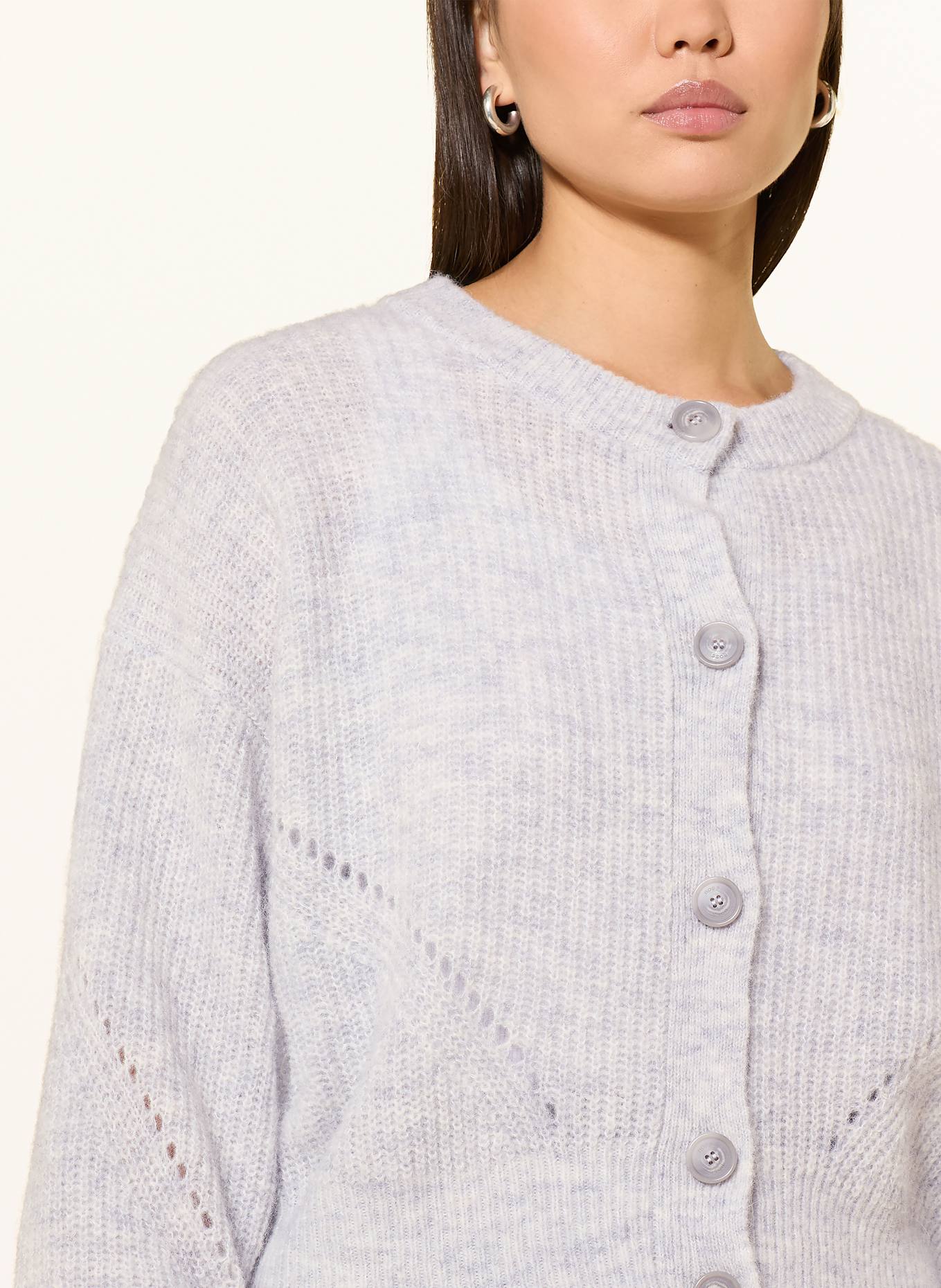 BOSS Strickjacke FERNARD mit Alpaka: BLAUGRAU