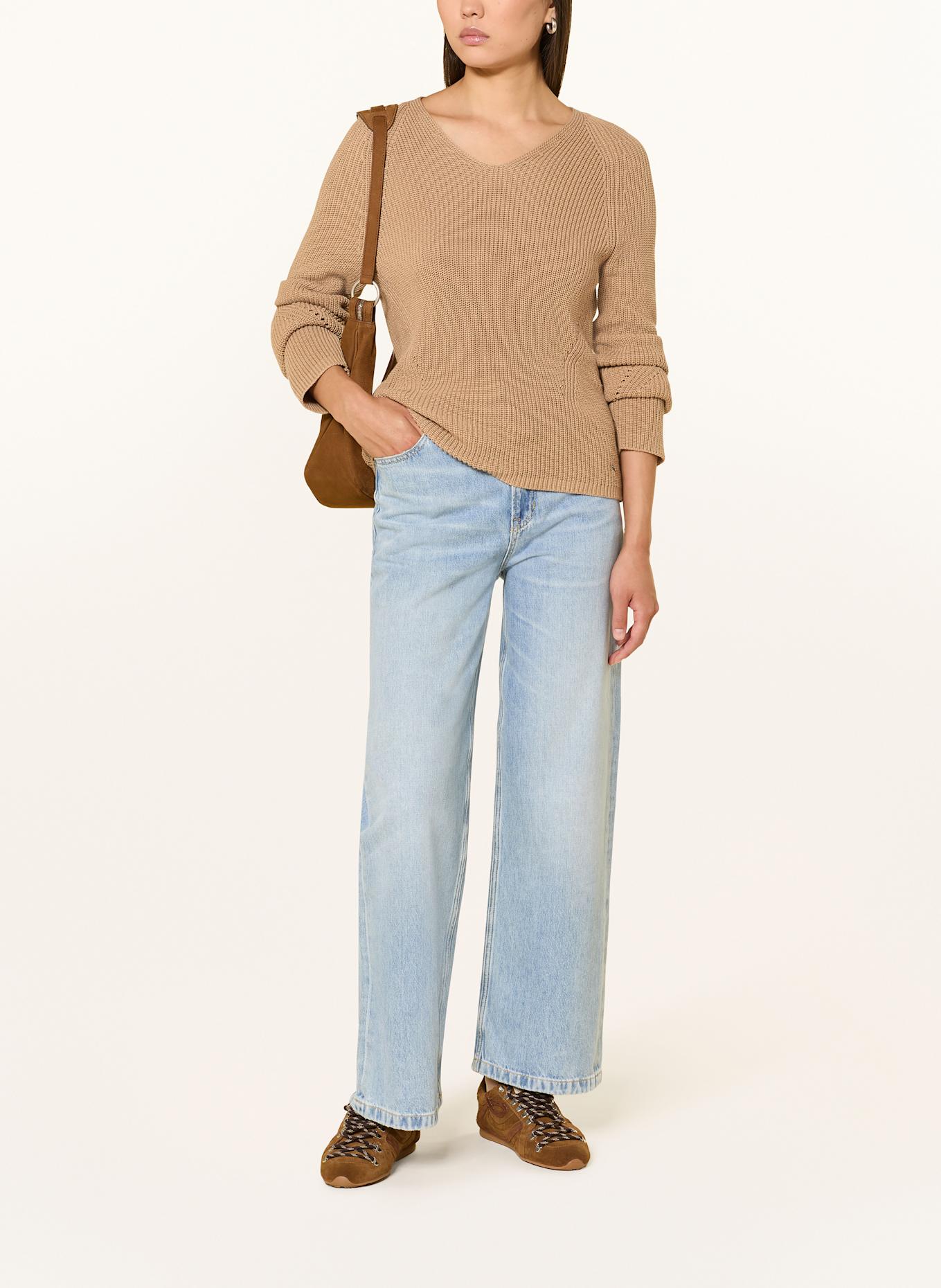 BOSS Pullover FARDELLINA: CAMEL