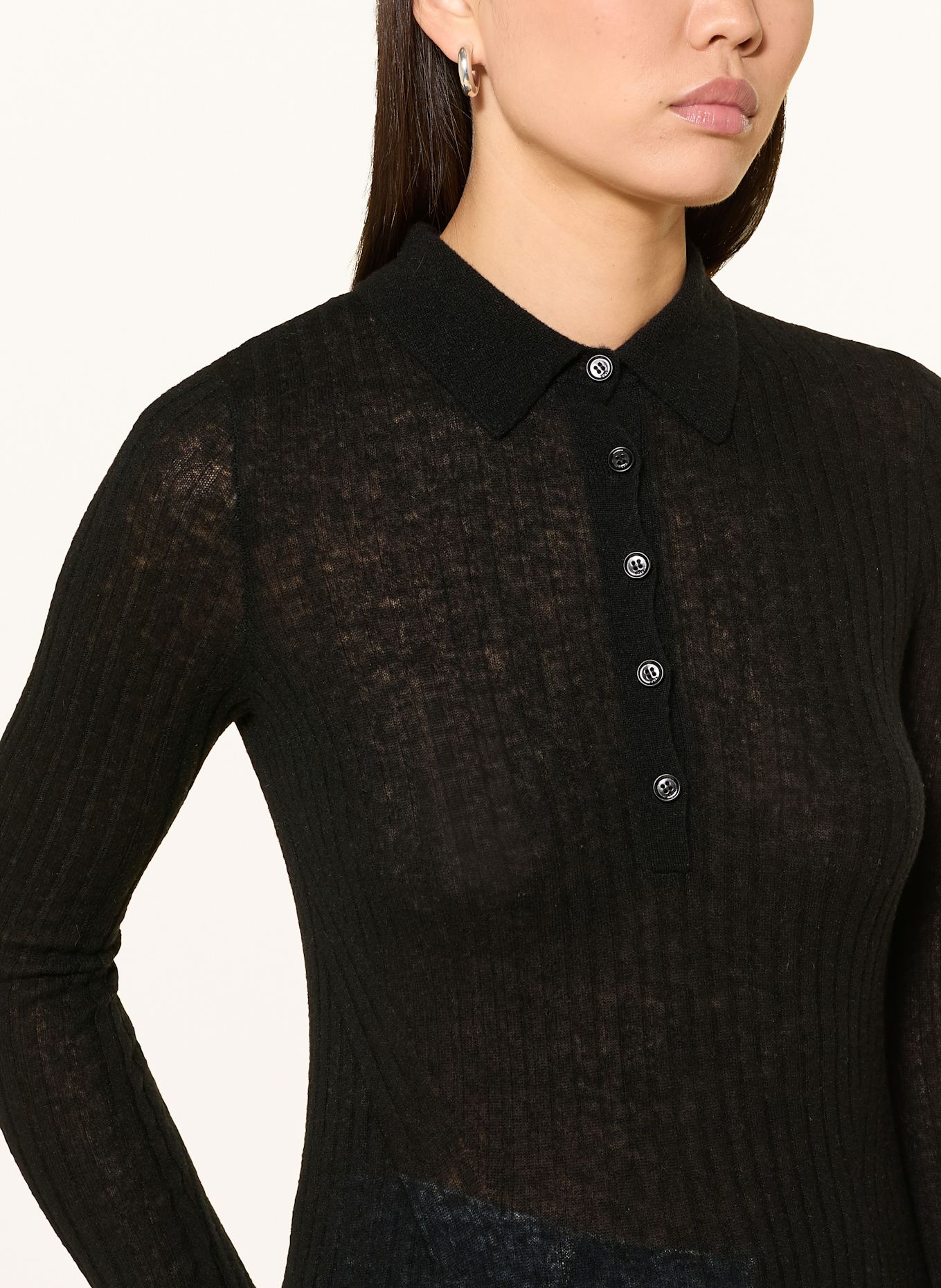 BOSS Knitted polo shirt FUGANEL: BLACK