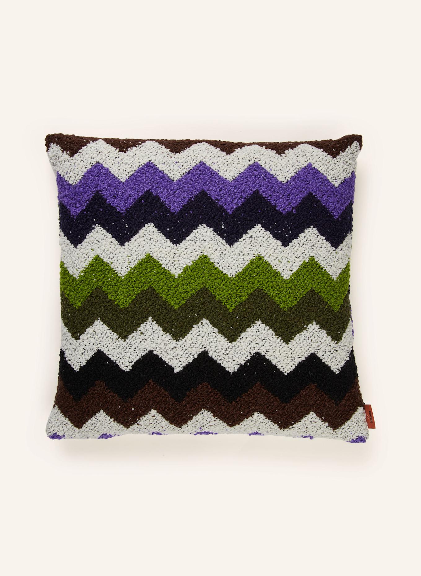 MISSONI Home Dekoracyjna poduszka RICCIO z puchowym wypełnieniem: CZARNY / ZIELONY / LILA