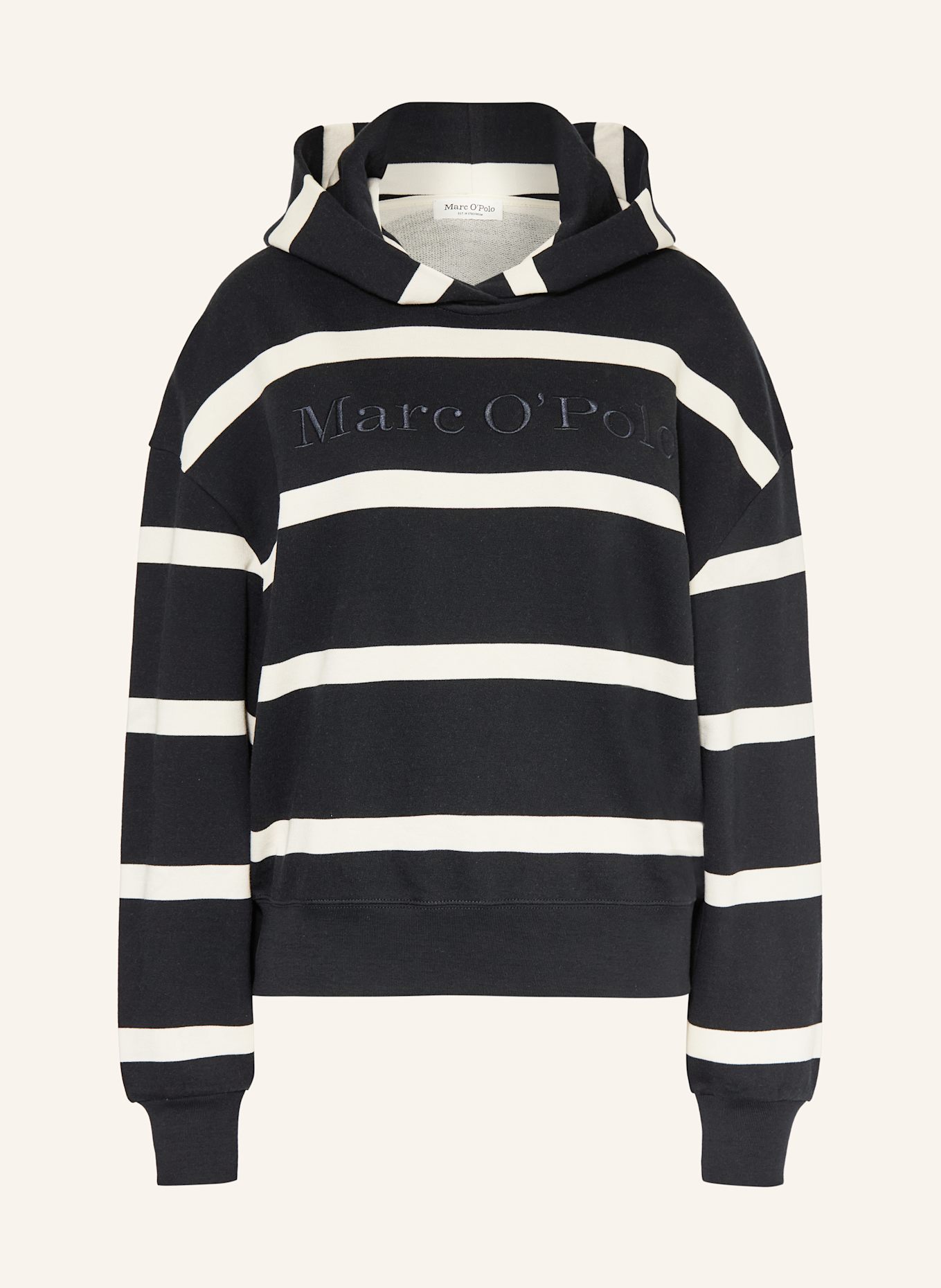 Marc O'Polo Hoodie: WEISS / DUNKELBLAU