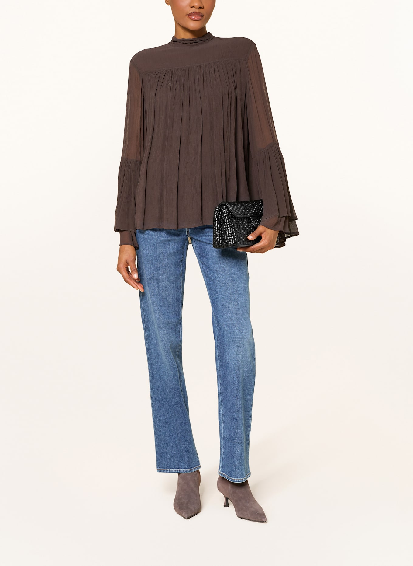 RIANI Schluppenbluse: BRAUN