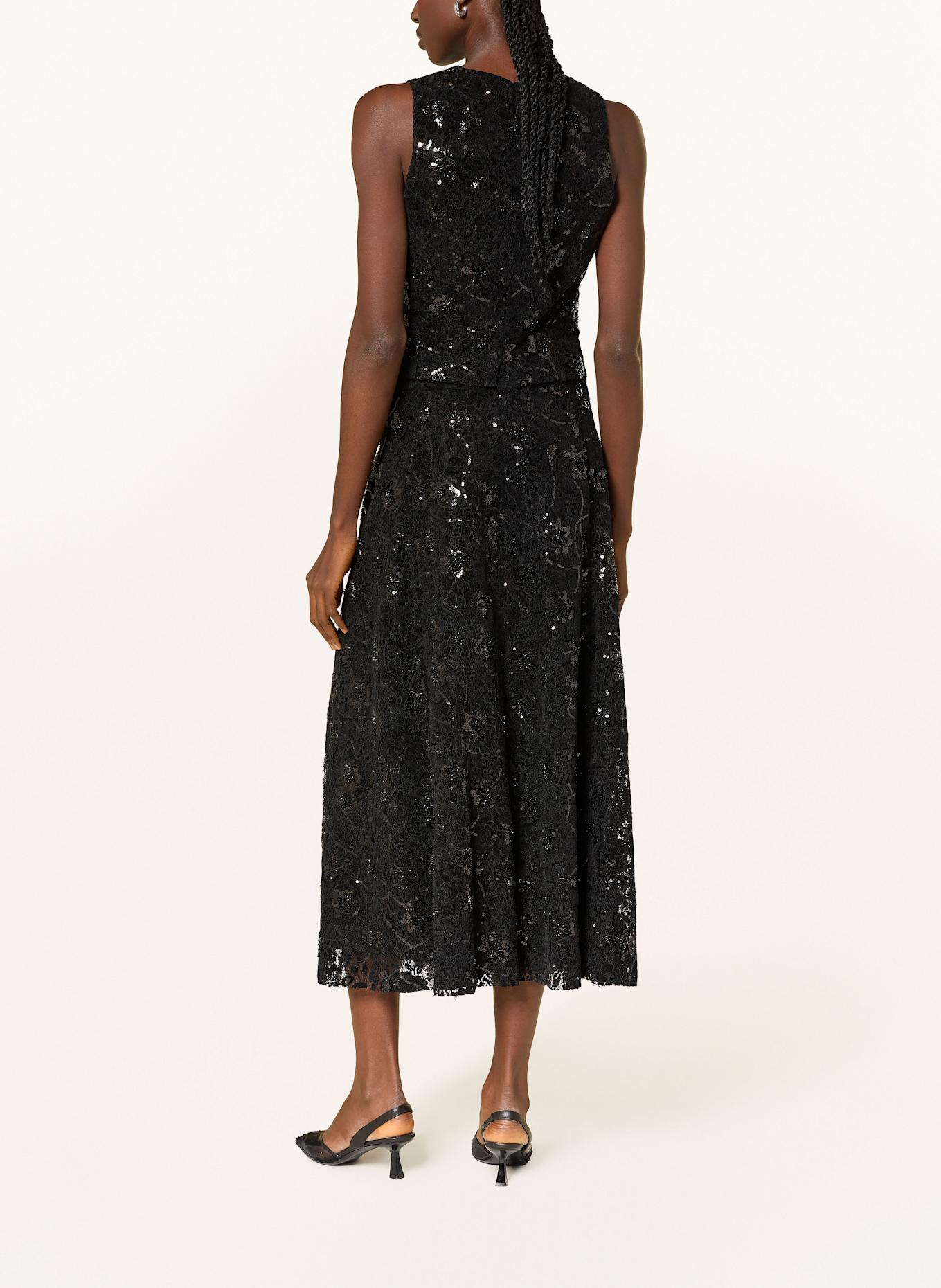 RIANI Spitzenrock mit Pailletten: SCHWARZ