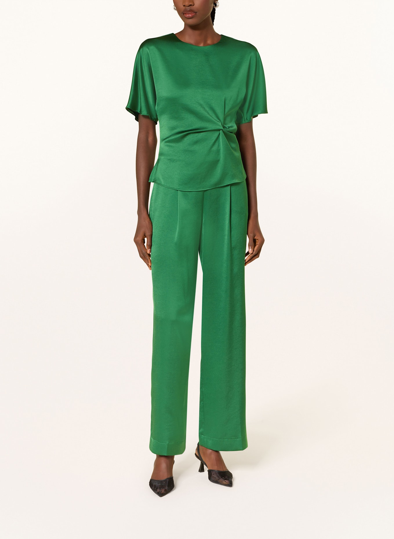 RIANI Blusenshirt aus Satin: GRÜN