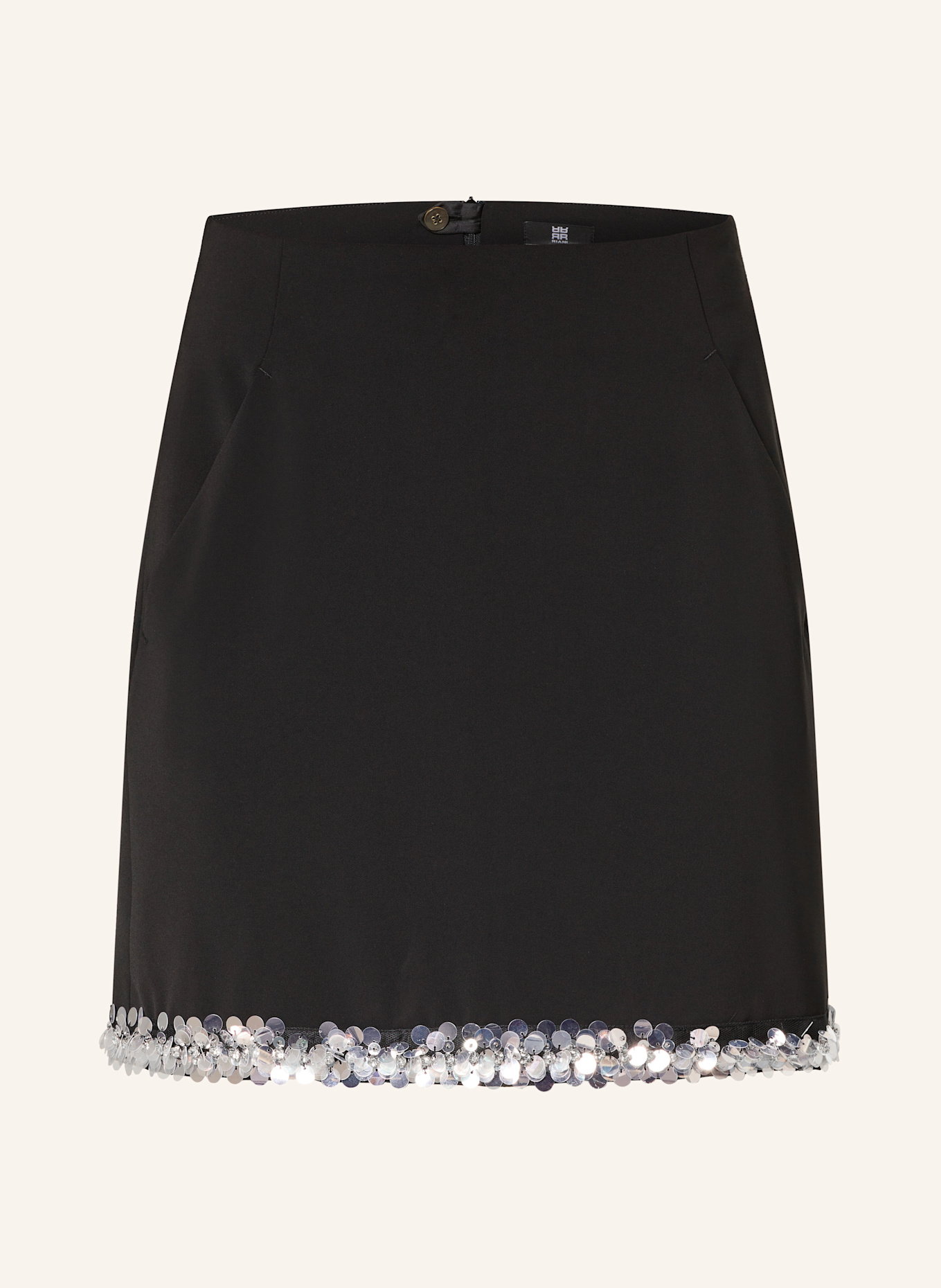 RIANI Rock mit Pailletten: SCHWARZ