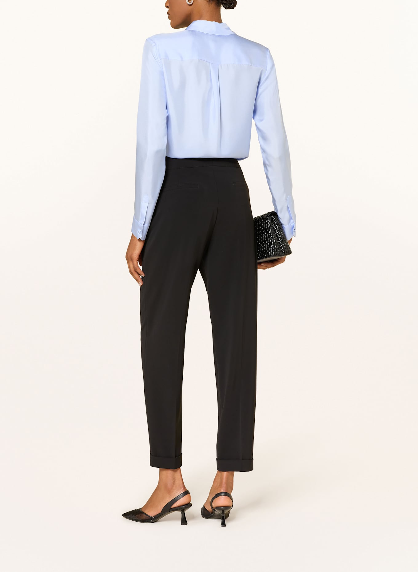 RIANI Hemdbluse aus Seide: HELLBLAU