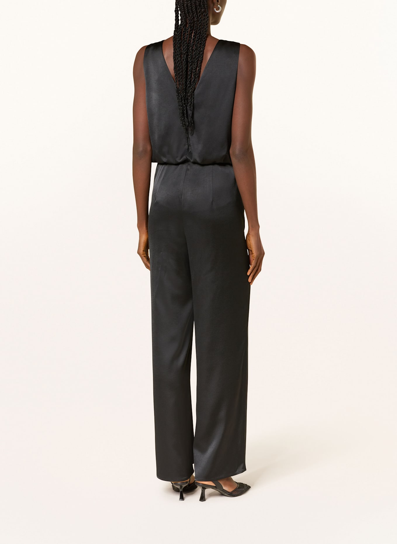 RIANI Jumpsuit aus Satin: SCHWARZ