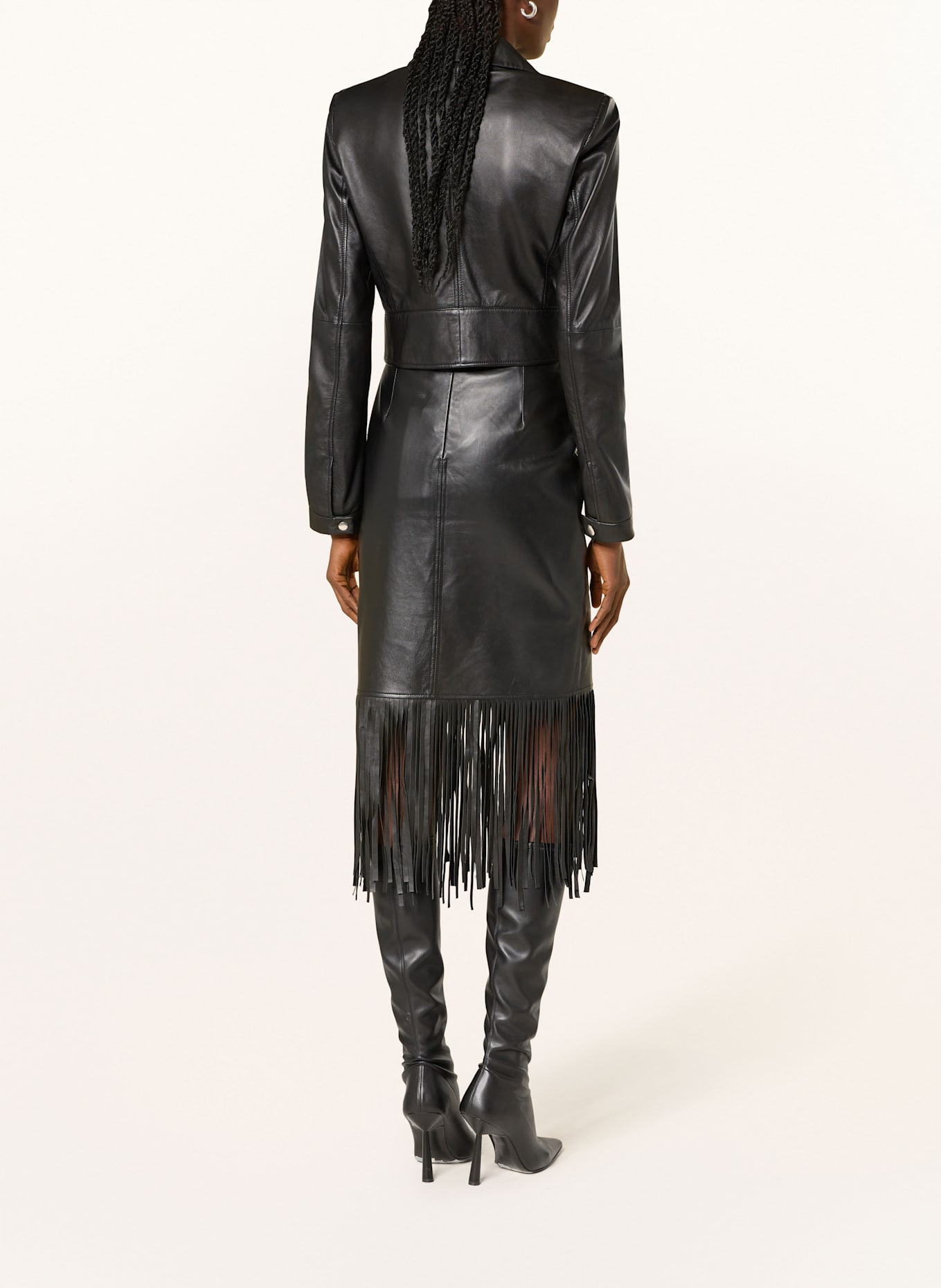 RIANI Lederrock: SCHWARZ