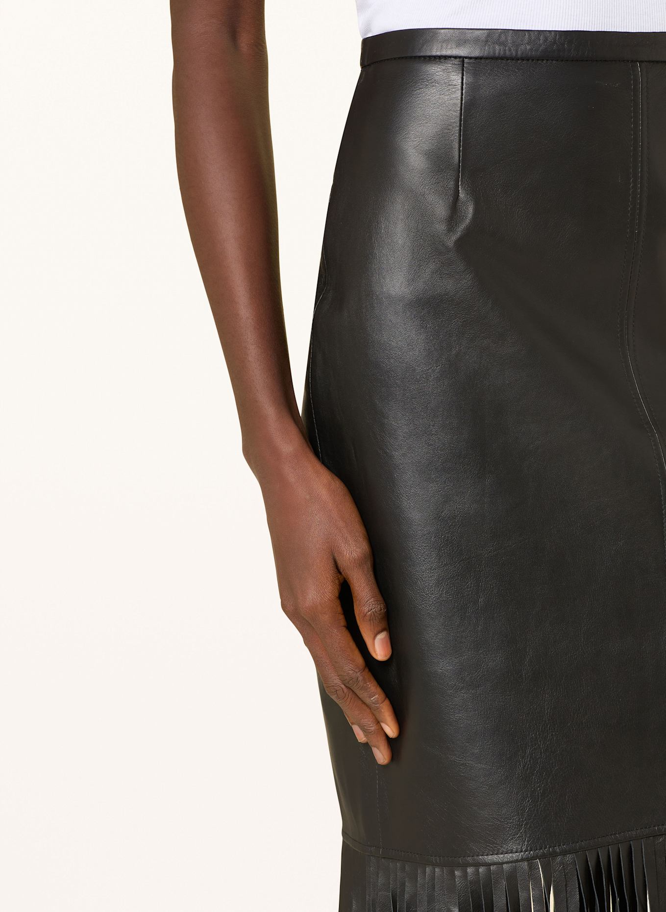 RIANI Lederrock: SCHWARZ