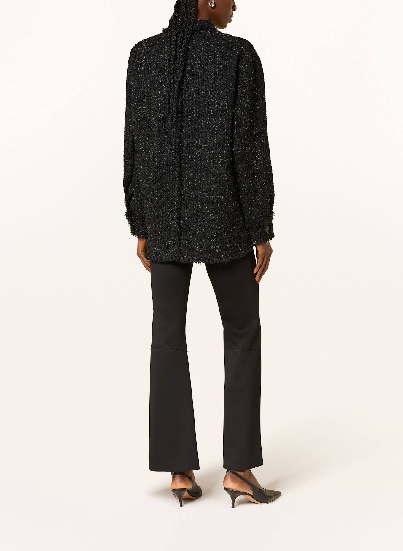 RIANI Bouclé-Jacke mit Glitzergarn: SCHWARZ