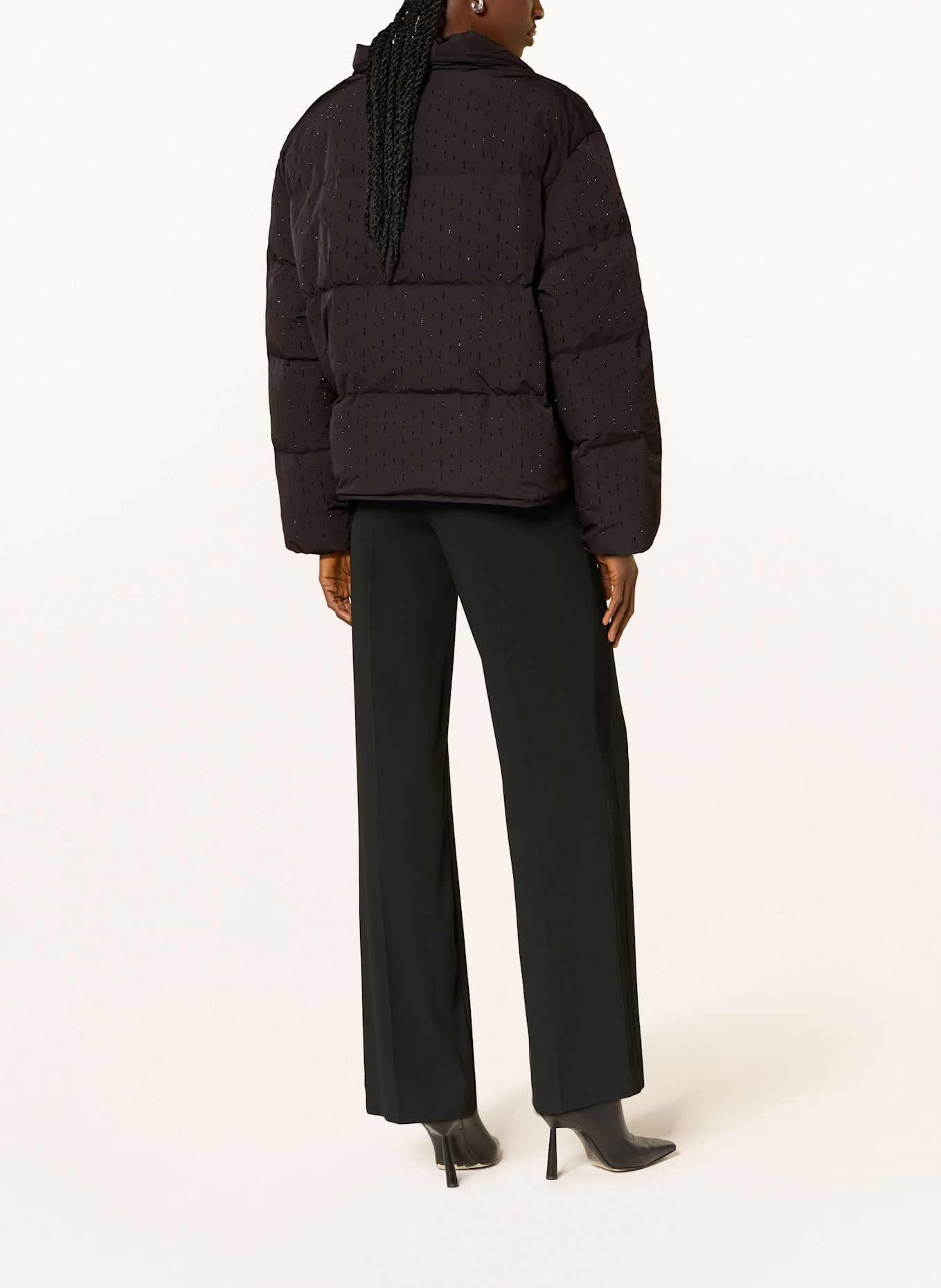 RIANI Steppjacke mit Schmucksteinen: SCHWARZ