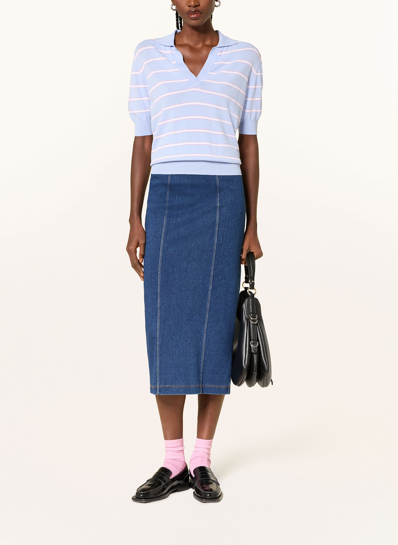 RIANI Džínová sukně: TMAVĚ MODRÁ