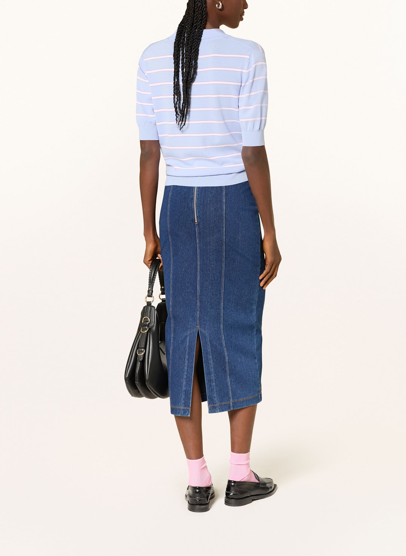 RIANI Džínová sukně: TMAVĚ MODRÁ