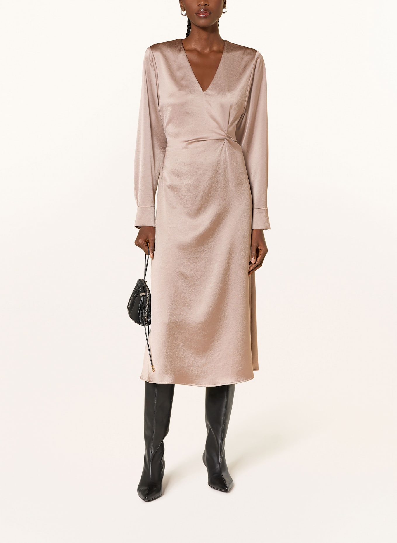 RIANI Satinkleid: TAUPE