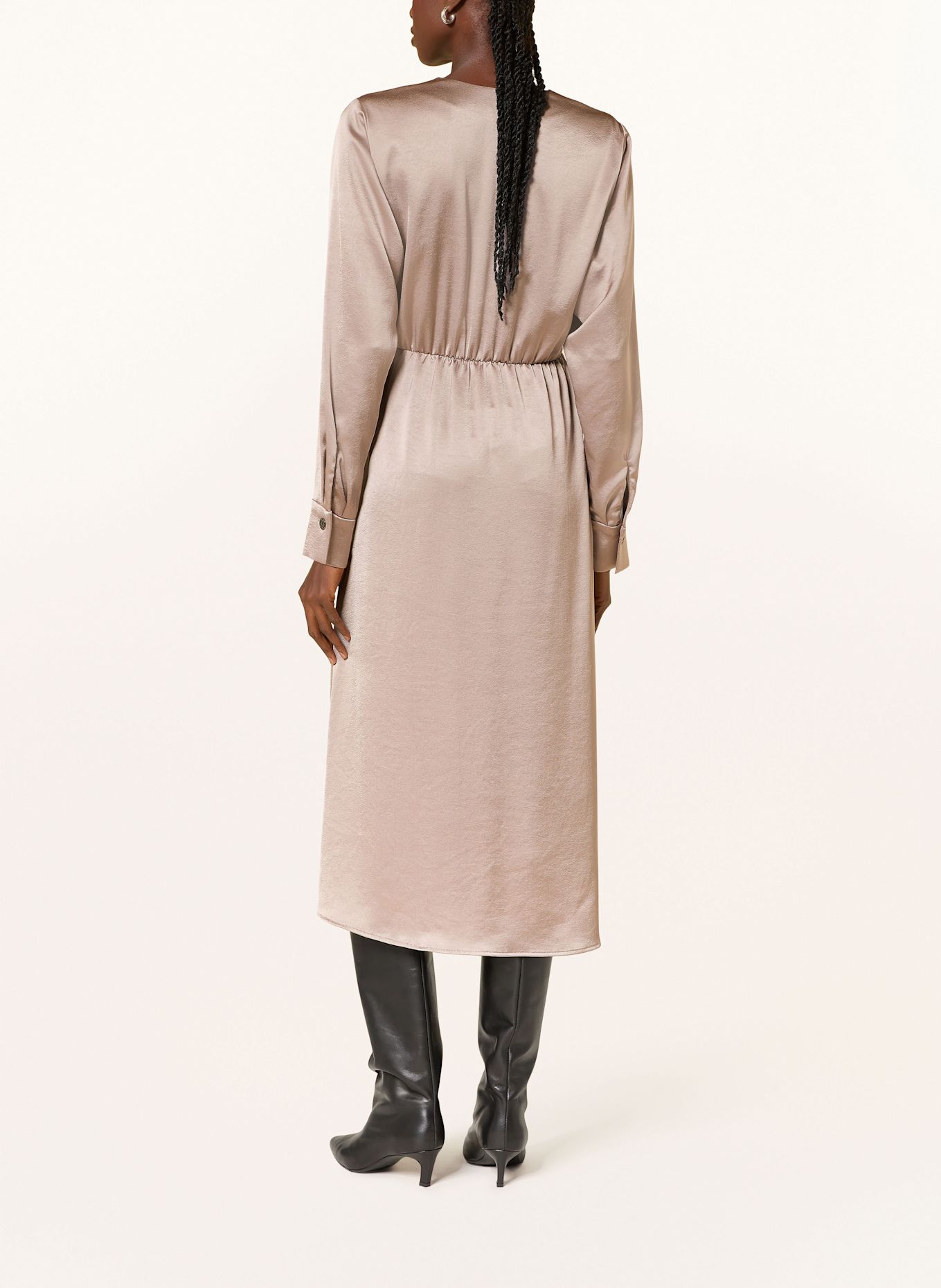 RIANI Satinkleid: TAUPE