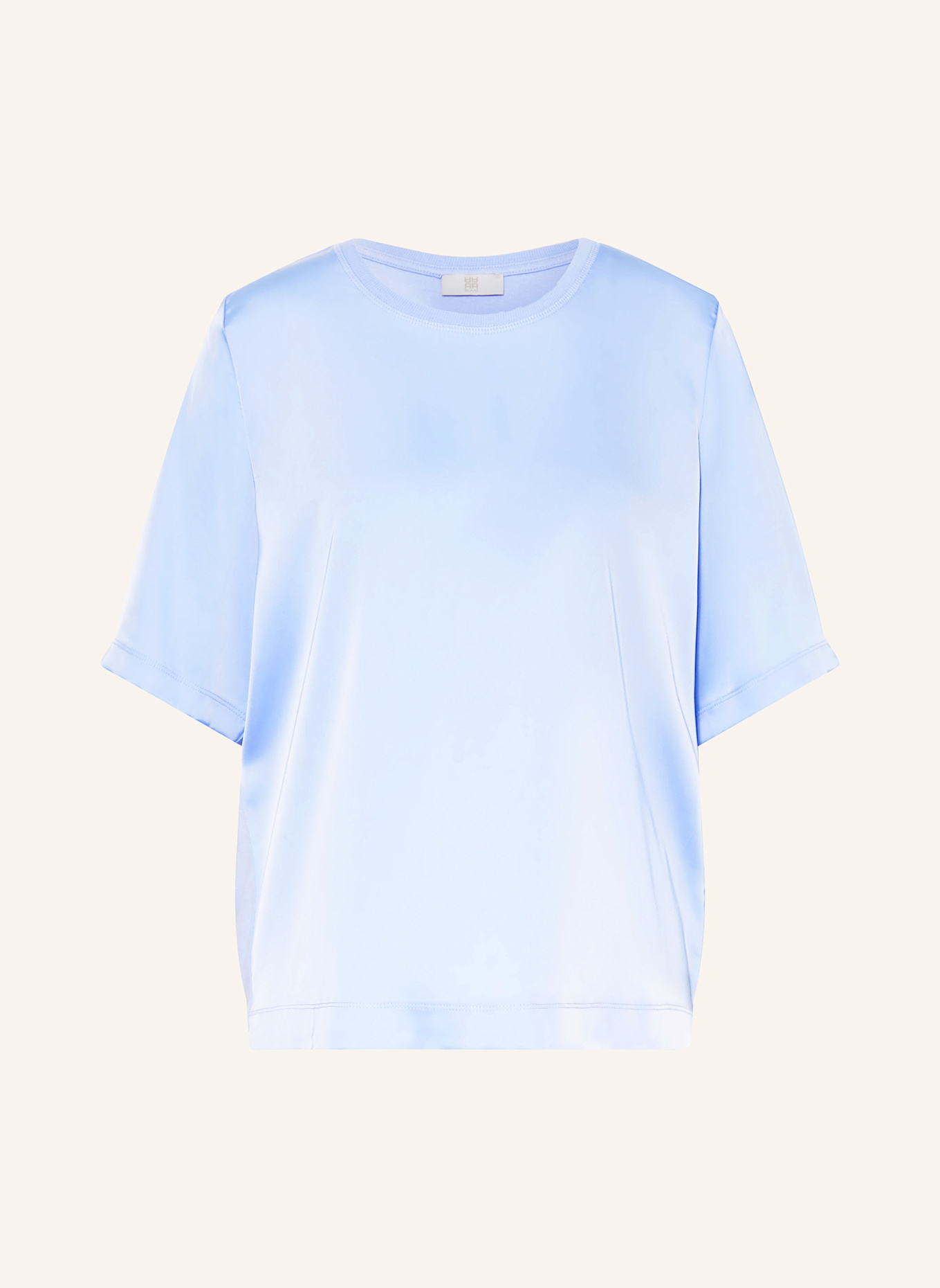 RIANI Blusenshirt im Materialmix: HELLBLAU