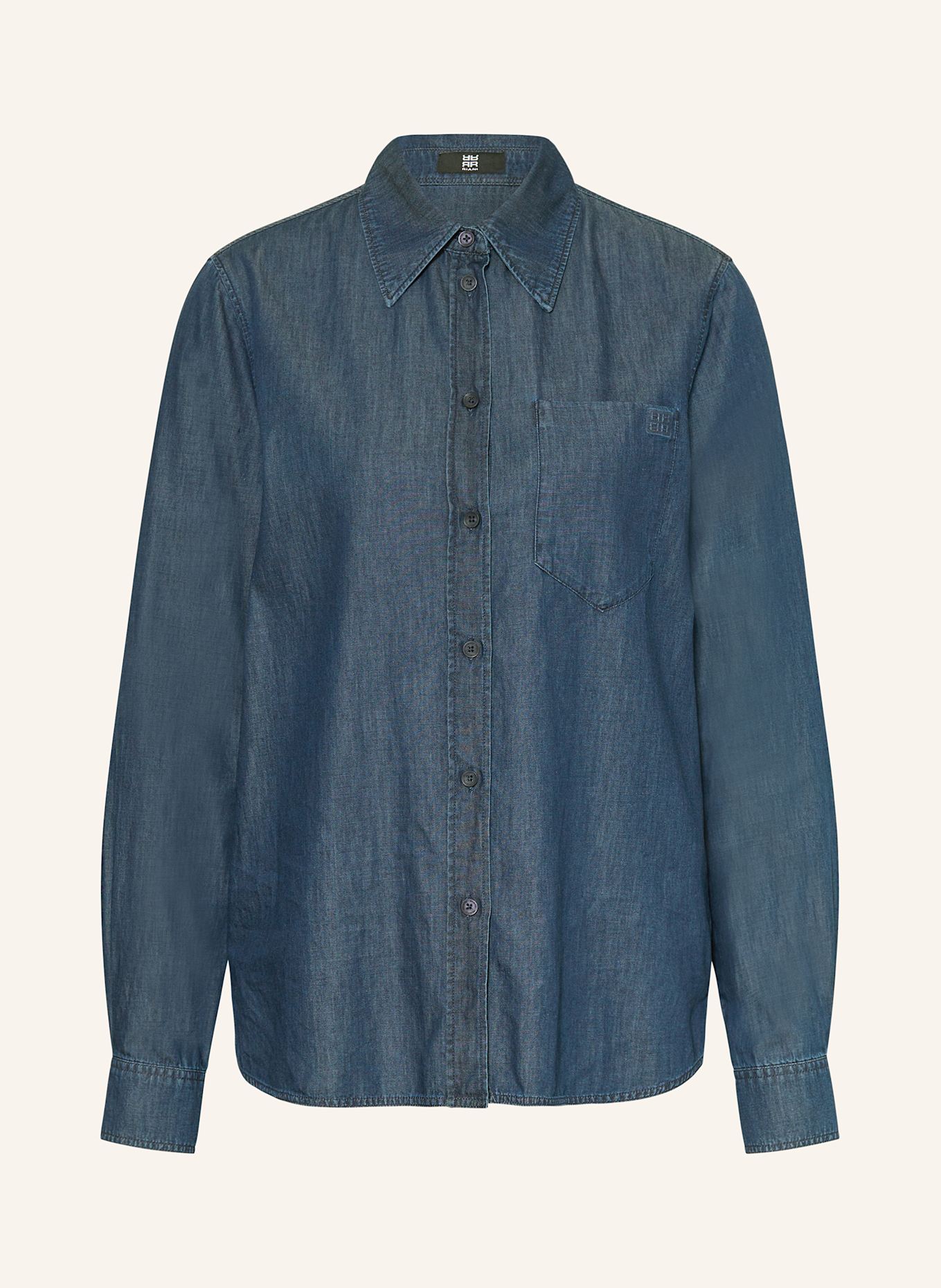 RIANI Hemdbluse in Jeansoptik: 493 dark blue used