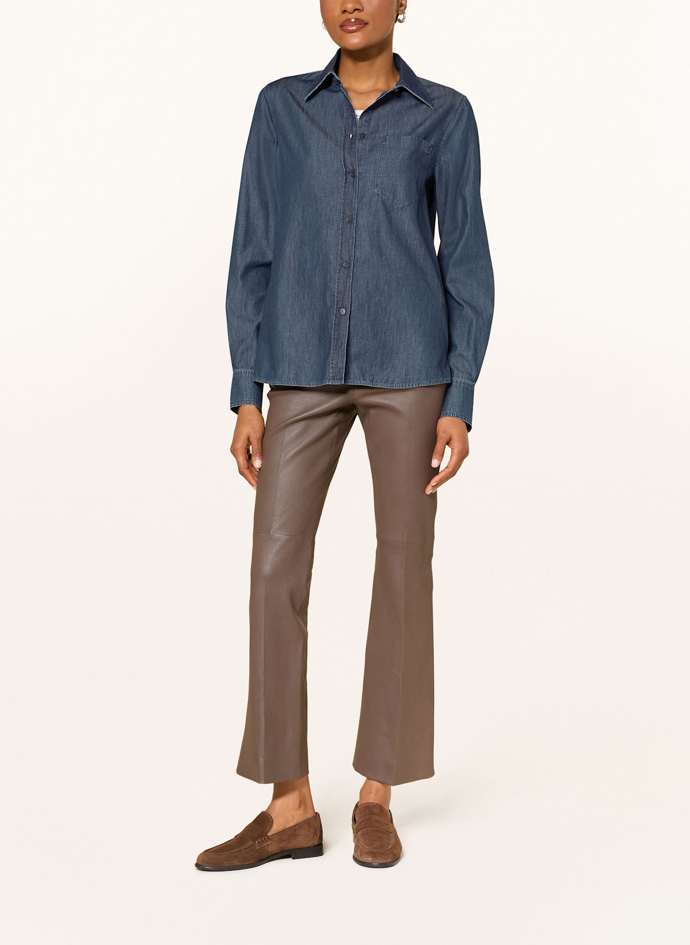 RIANI Hemdbluse in Jeansoptik: 493 dark blue used