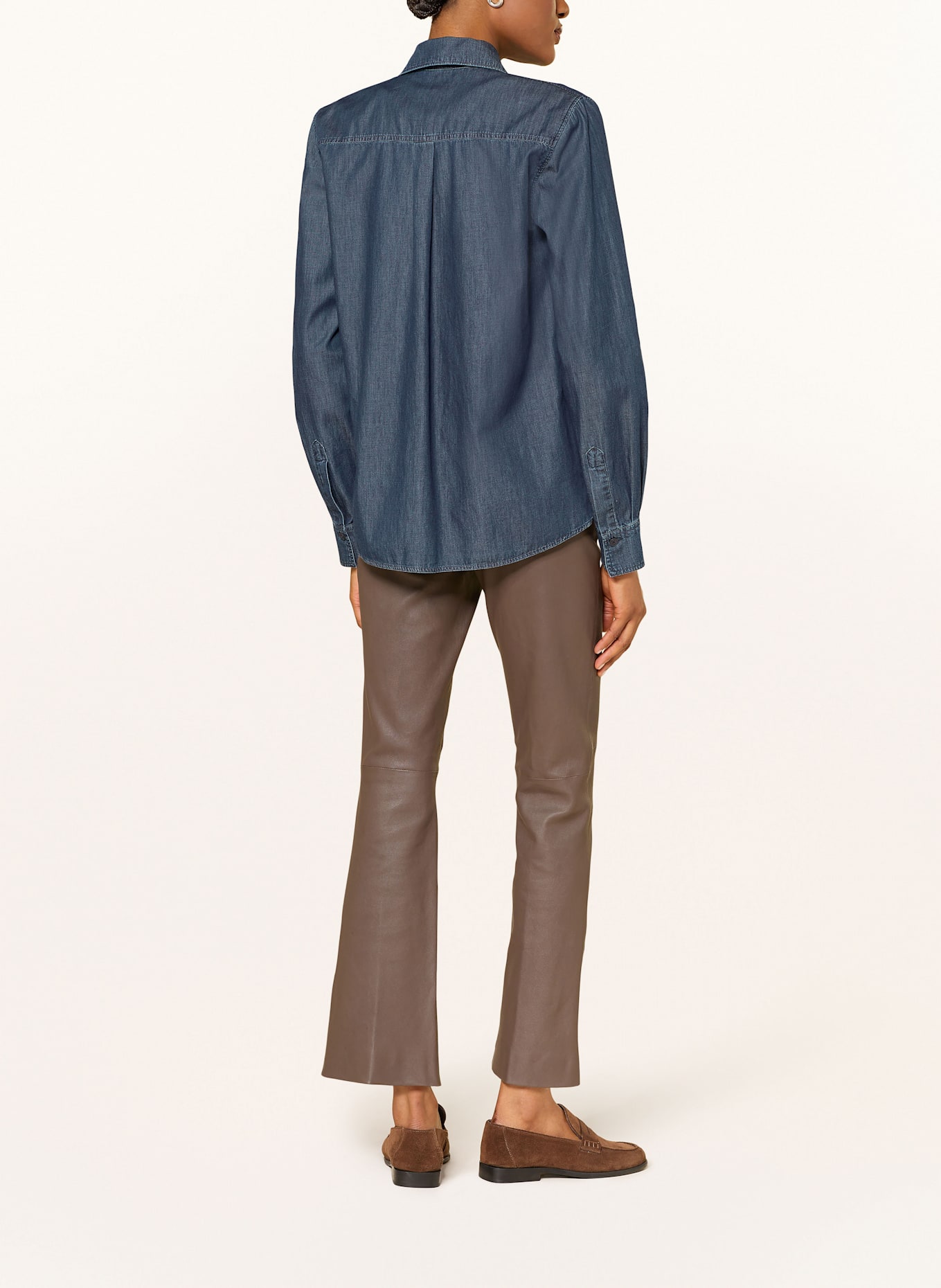 RIANI Hemdbluse in Jeansoptik: 493 dark blue used