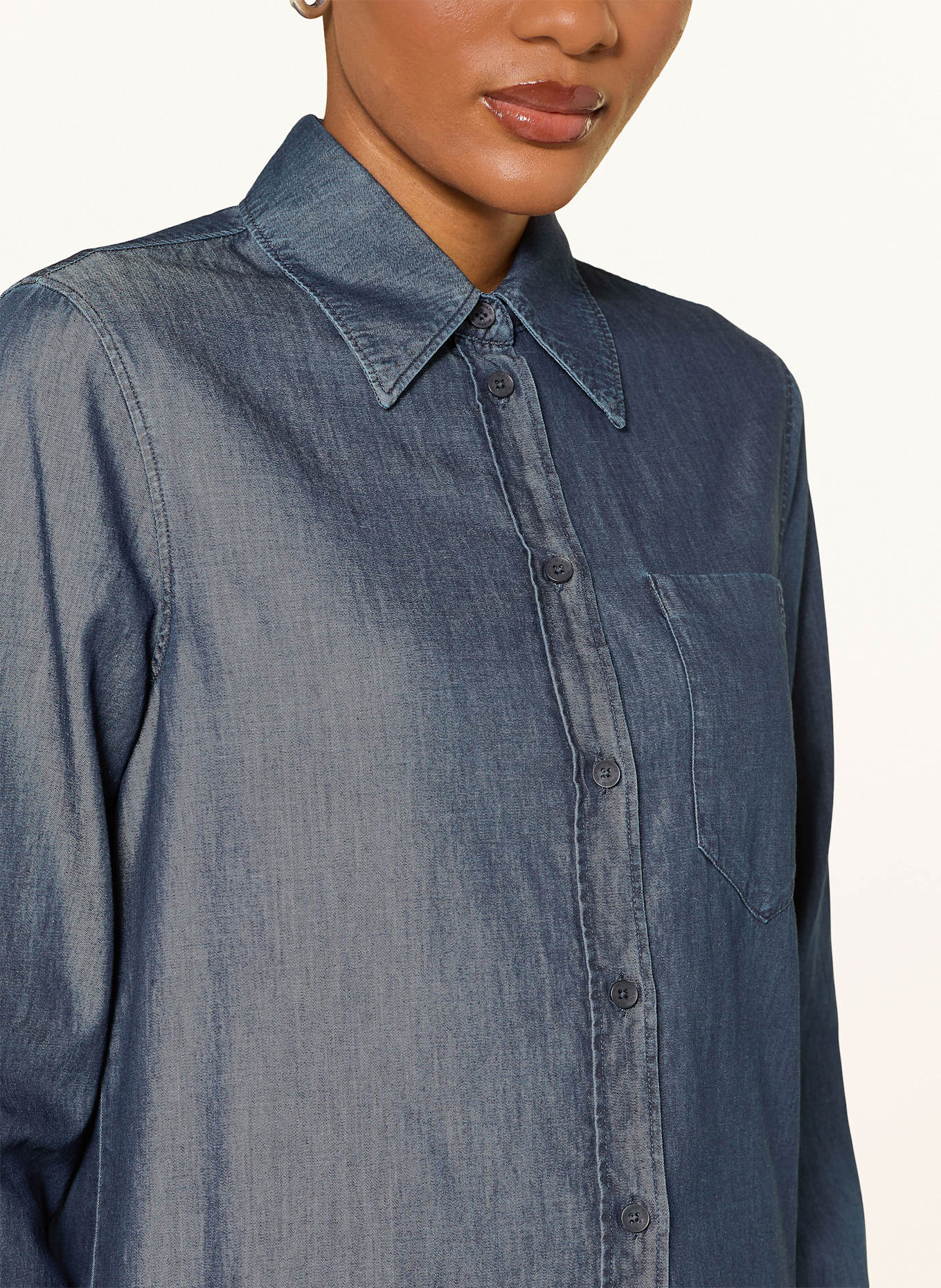 RIANI Hemdbluse in Jeansoptik: 493 dark blue used