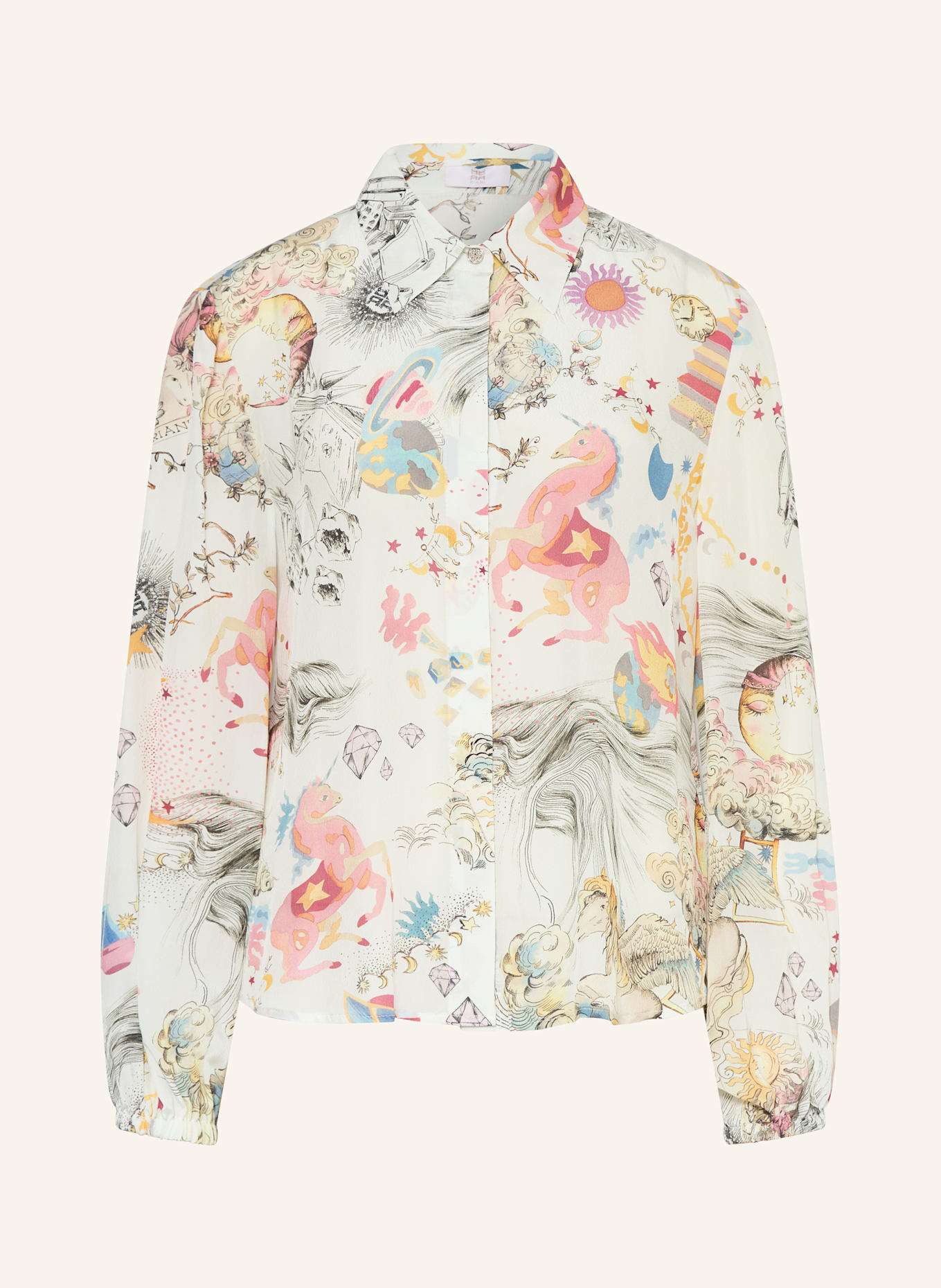 RIANI Hemdbluse: WEISS / ROSA / GRÜN