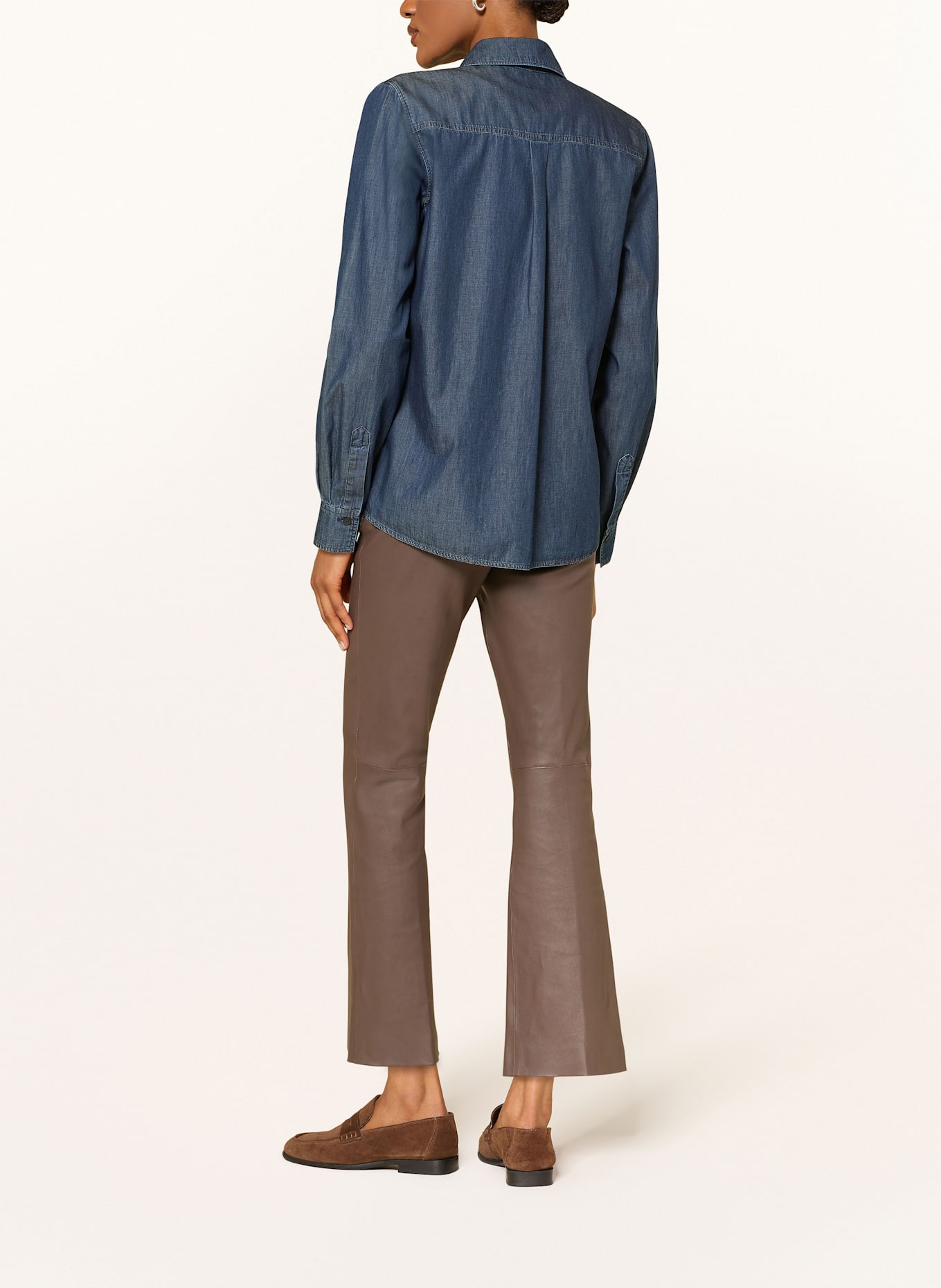 RIANI Lederhose: TAUPE