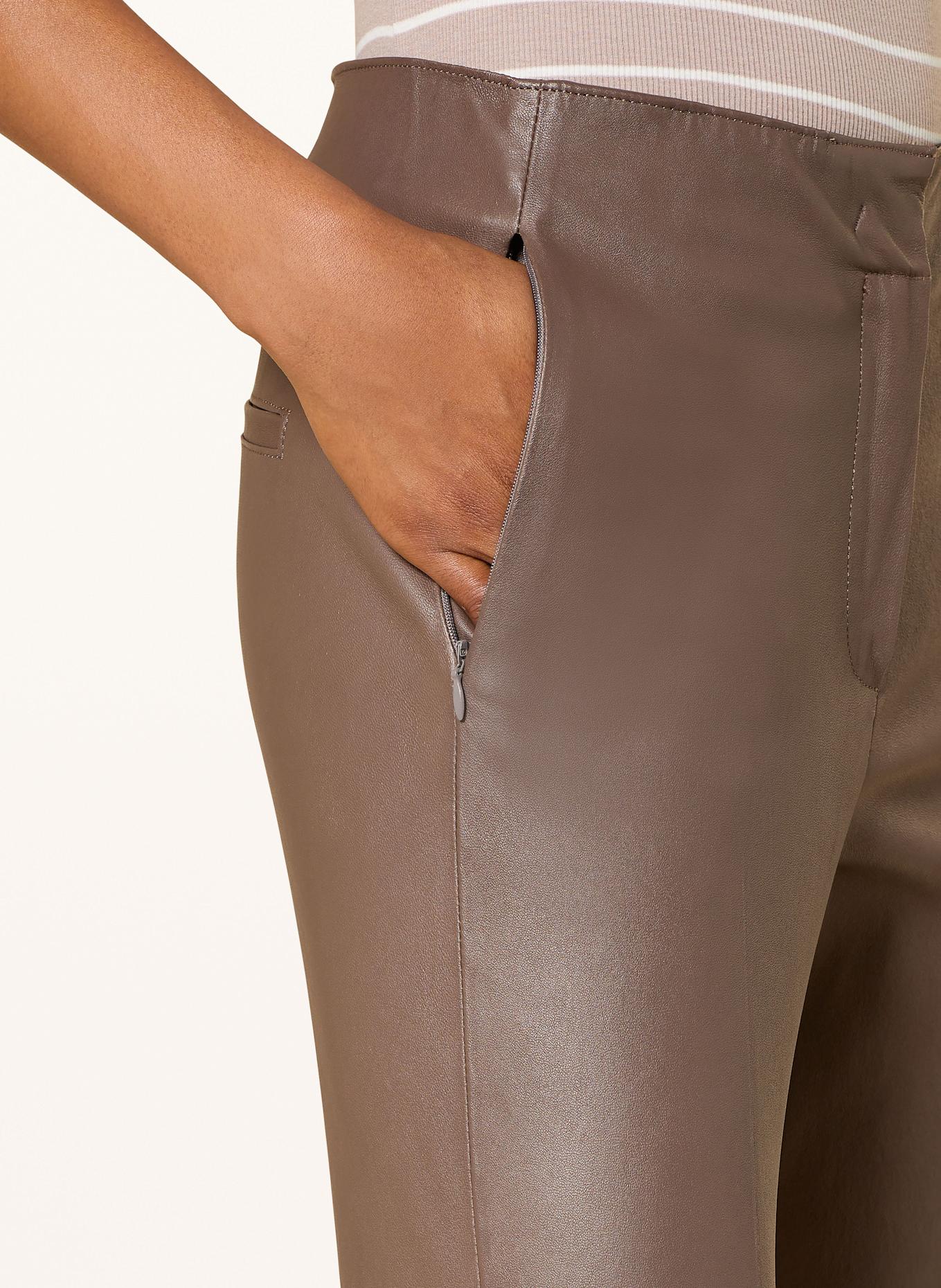 RIANI Lederhose: TAUPE