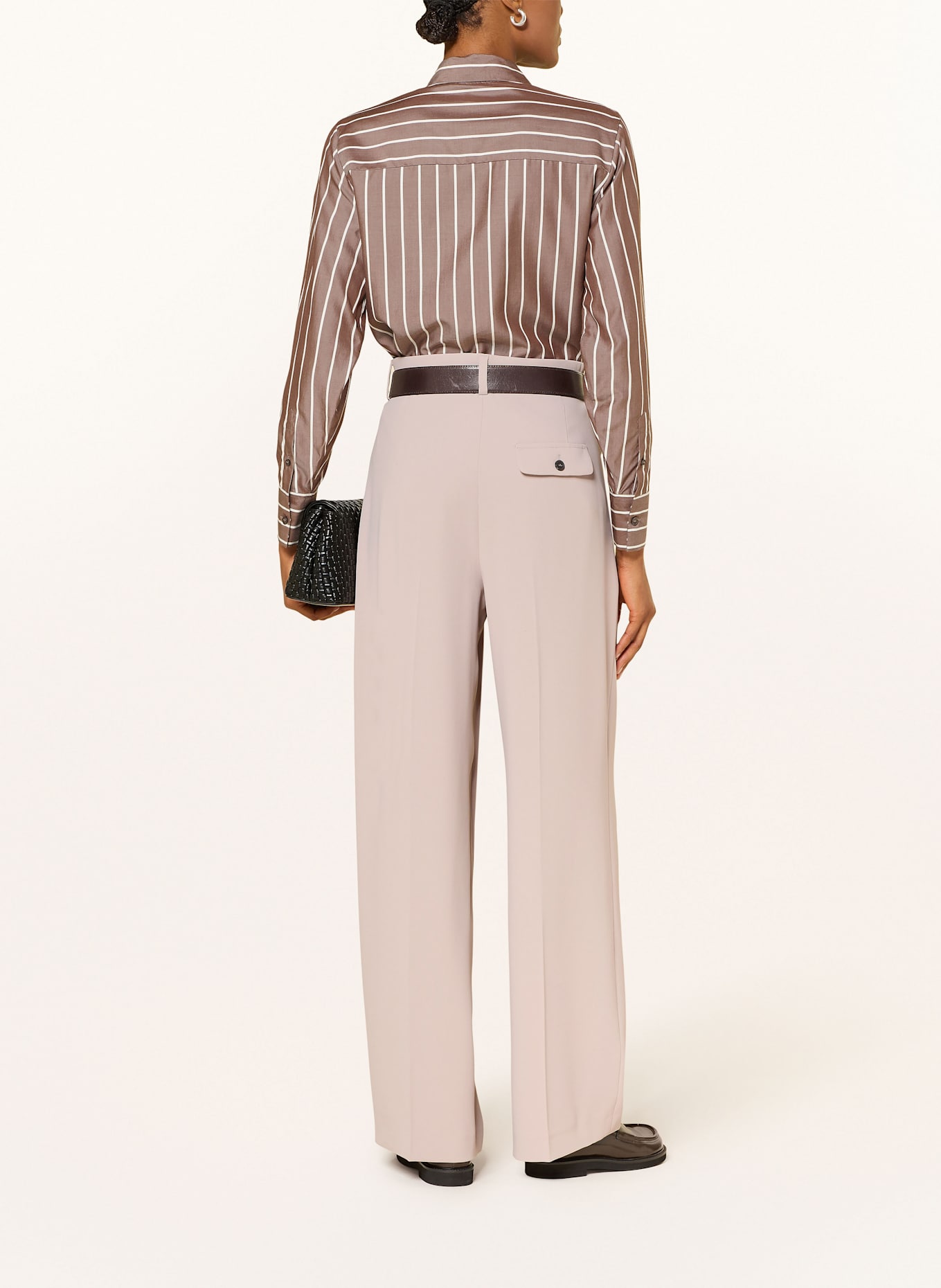 RIANI Hemdbluse: TAUPE / WEISS